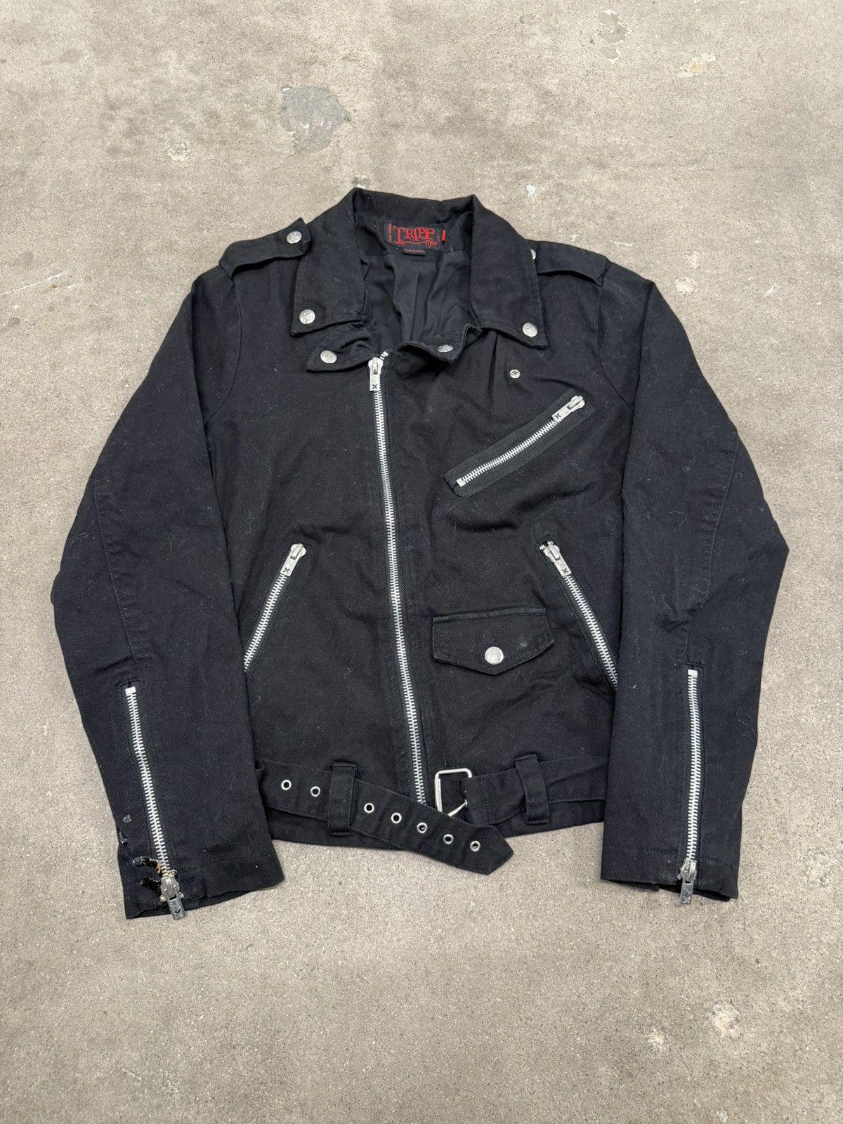 Tripp NYC TRIPP NYC RAVER DAANG GOODMAN BIKER MOTORCYCLE GRUBGE JACKET Size US L / EU 52-54 / 3 - 1 Thumbnail