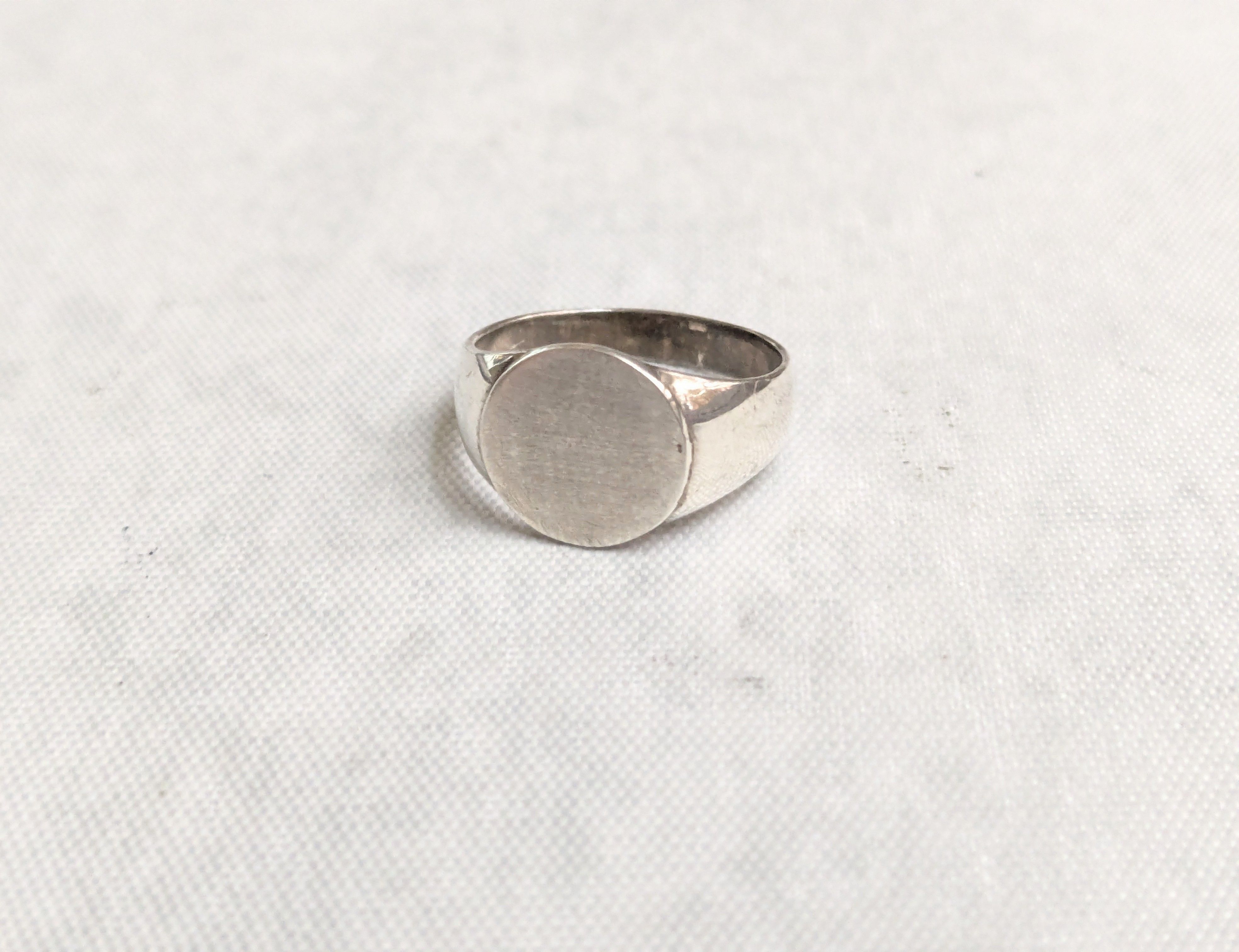 Jewelry Vintage Sterling Silver Signet Ring Size 7 Size ONE SIZE - 5 Thumbnail