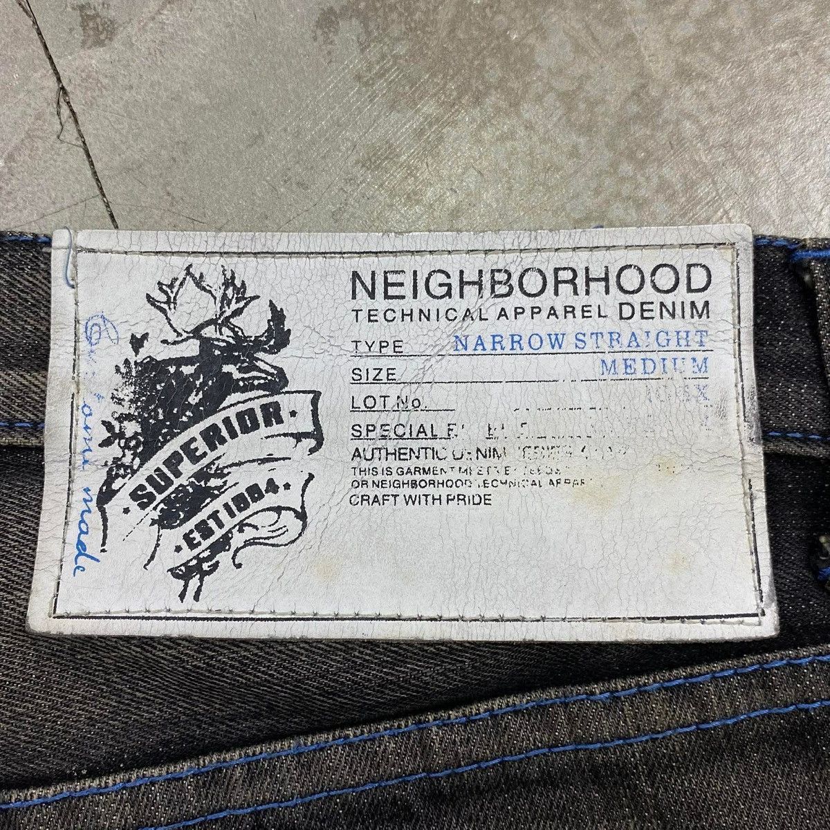 Neighborhood FW2008 Rigid Savage Selvedge Denim Pants Size US 34 / EU 50 - 15 Thumbnail
