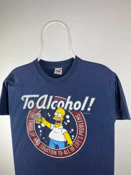 Anime The Simpson T-shirt anima vintage size Small navy homer Size US S / EU 44-46 / 1 - 4 Thumbnail