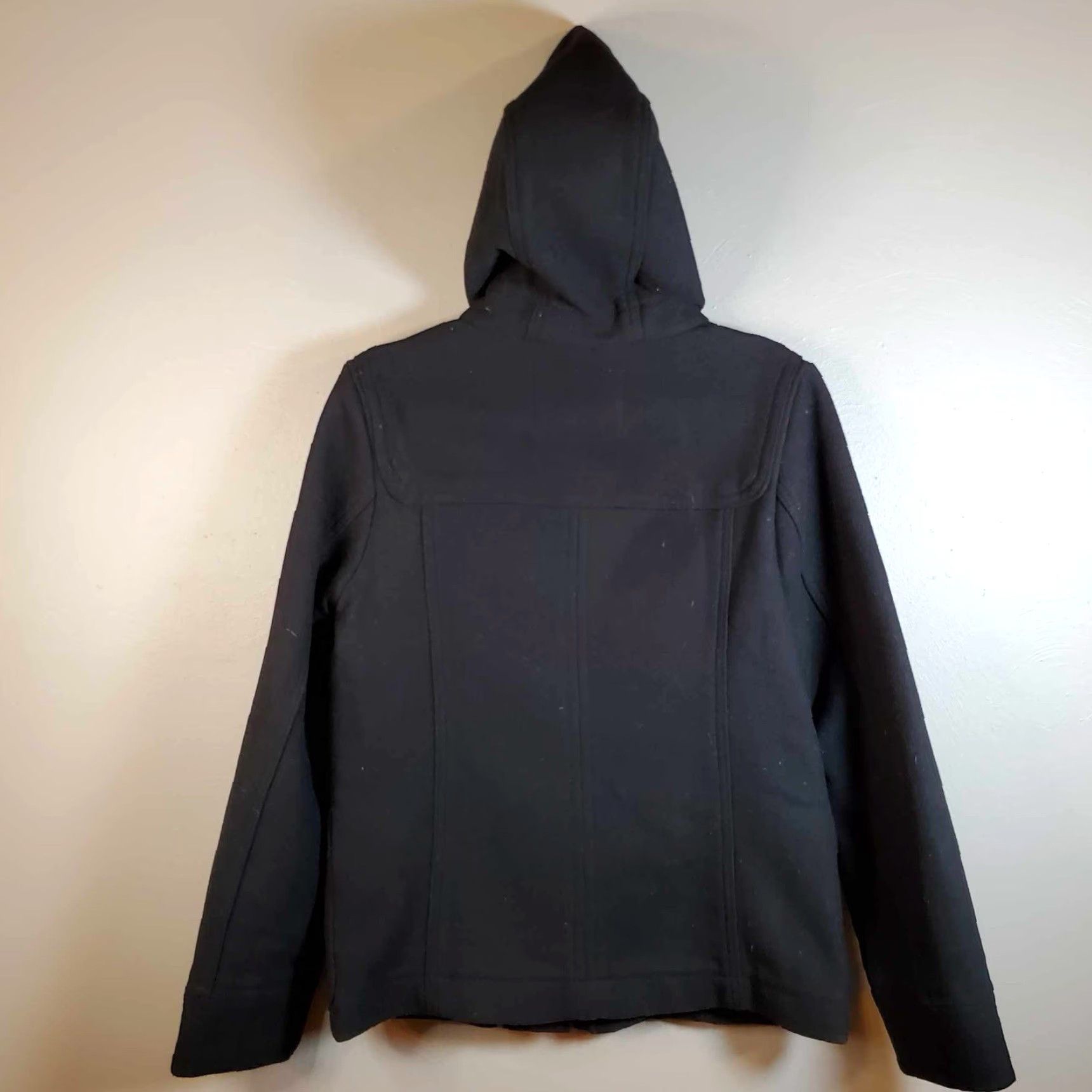 Vintage VINTAGE Aéropostale Jacket Womens Hooded Toggle Clasp Size Large L Black Wool 43% Pea Coat 90s Mens Womens Girls? Size L / US 10 / IT 46 - 5 Thumbnail