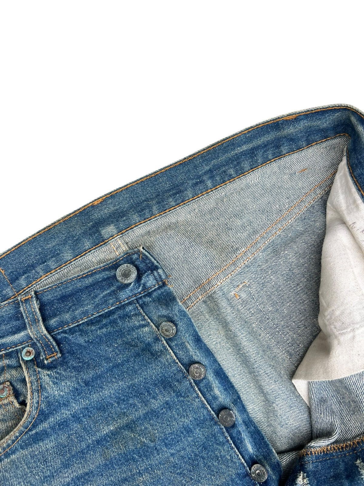 Levi's Vintage 80s Levi’s 501 Made in USA Dirty Mud Denim Jeans Size US 35 - 7 Thumbnail