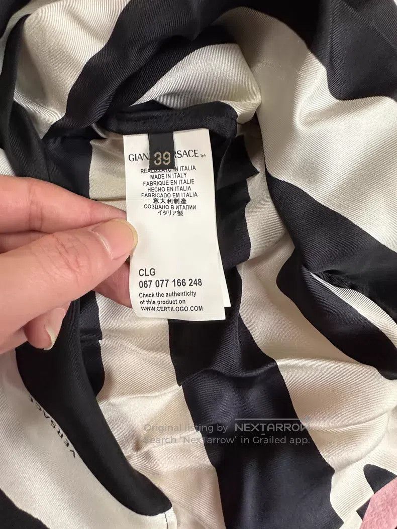 Versace Versace Mulberry silk zebra pattern long-sleeved shirt Size US M / EU 48-50 / 2 - 3 Thumbnail