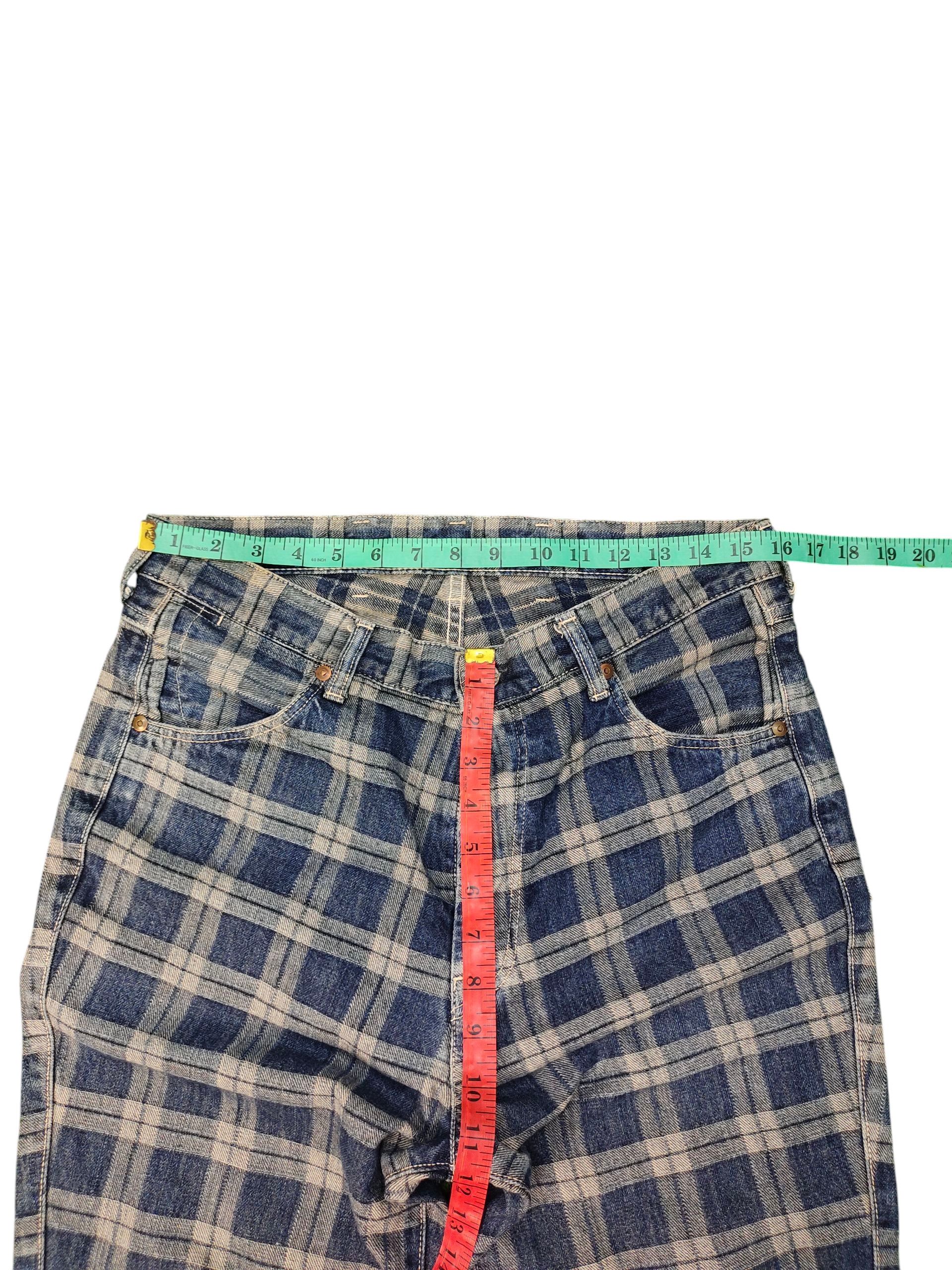 Kapital Vintage Kapital Japan Checkered Cropped Denim Jeans Size US 33 - 14 Thumbnail