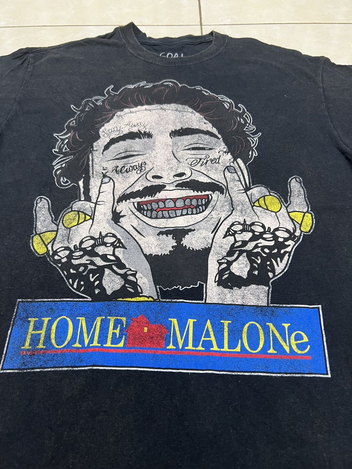 GOAT Crew Thrashed Faded Home Malone Post Malone Rap Tshirt Size US M / EU 48-50 / 2 - 3 Thumbnail