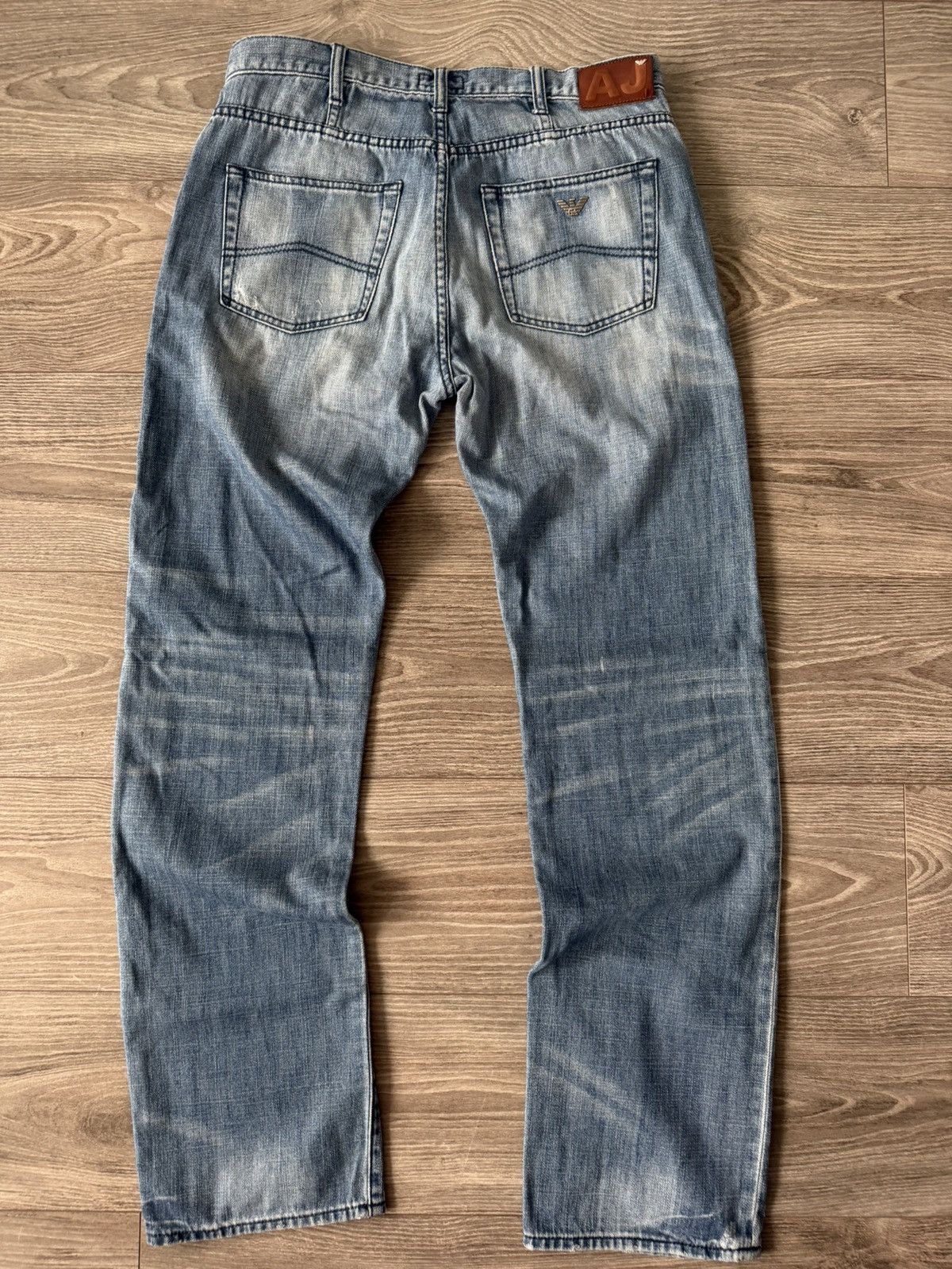 Armani Vintage Armani Jeans Avant Garde Opium Y2k White Jeans Size US 33 - 7 Thumbnail