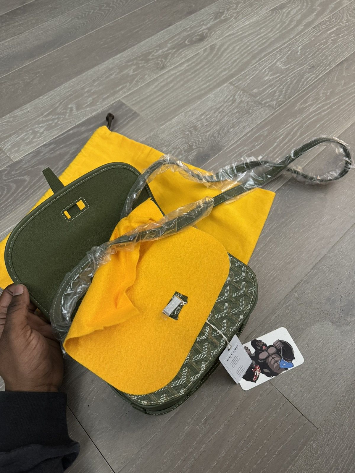 Goyard Goyard Belvedere PM Messenger Side Bag Luminous Khaki Green Size ONE SIZE - 8 Thumbnail
