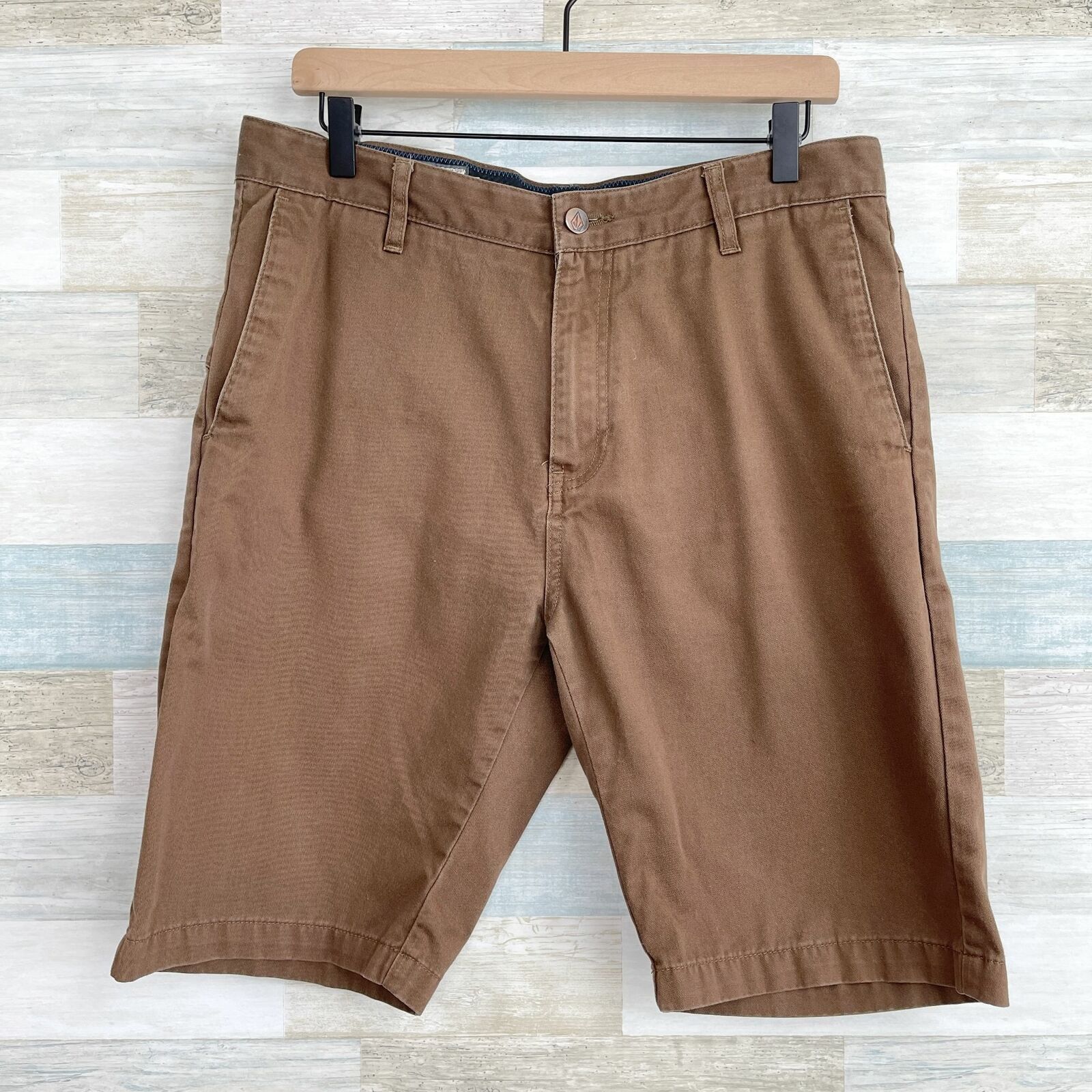 Volcom Volcom Vmonty Stretch Shorts Brown 10.5" Relaxed Mens 32 Size US 32 / EU 48 - 1 Thumbnail