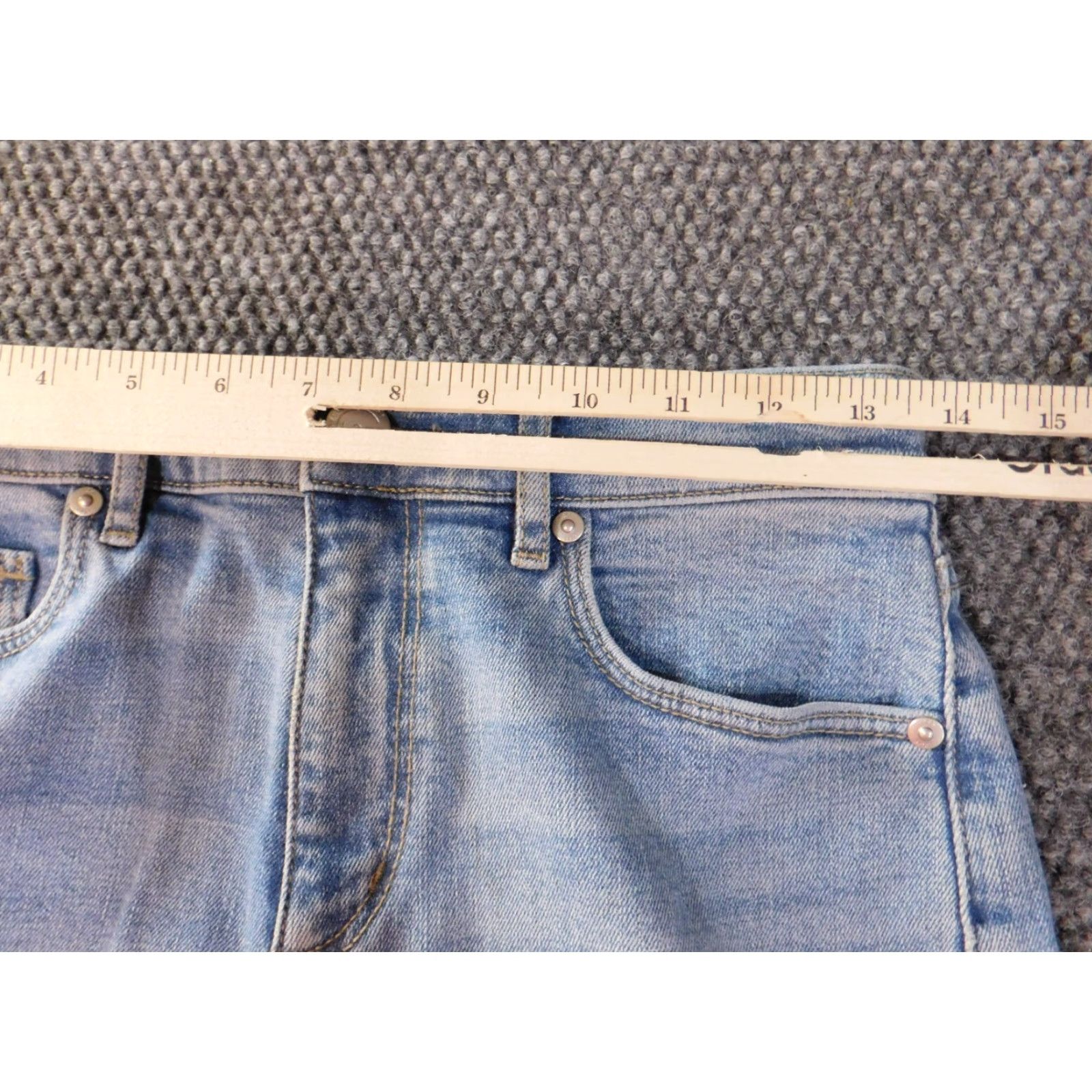 Loft LOFT Jeans size 2 blue straight Womens Regular denim Zip pockets stretch light wash 27in inseam 28in waist Modern 90s none? Size 26" / US 2 / IT 38 - 5 Thumbnail