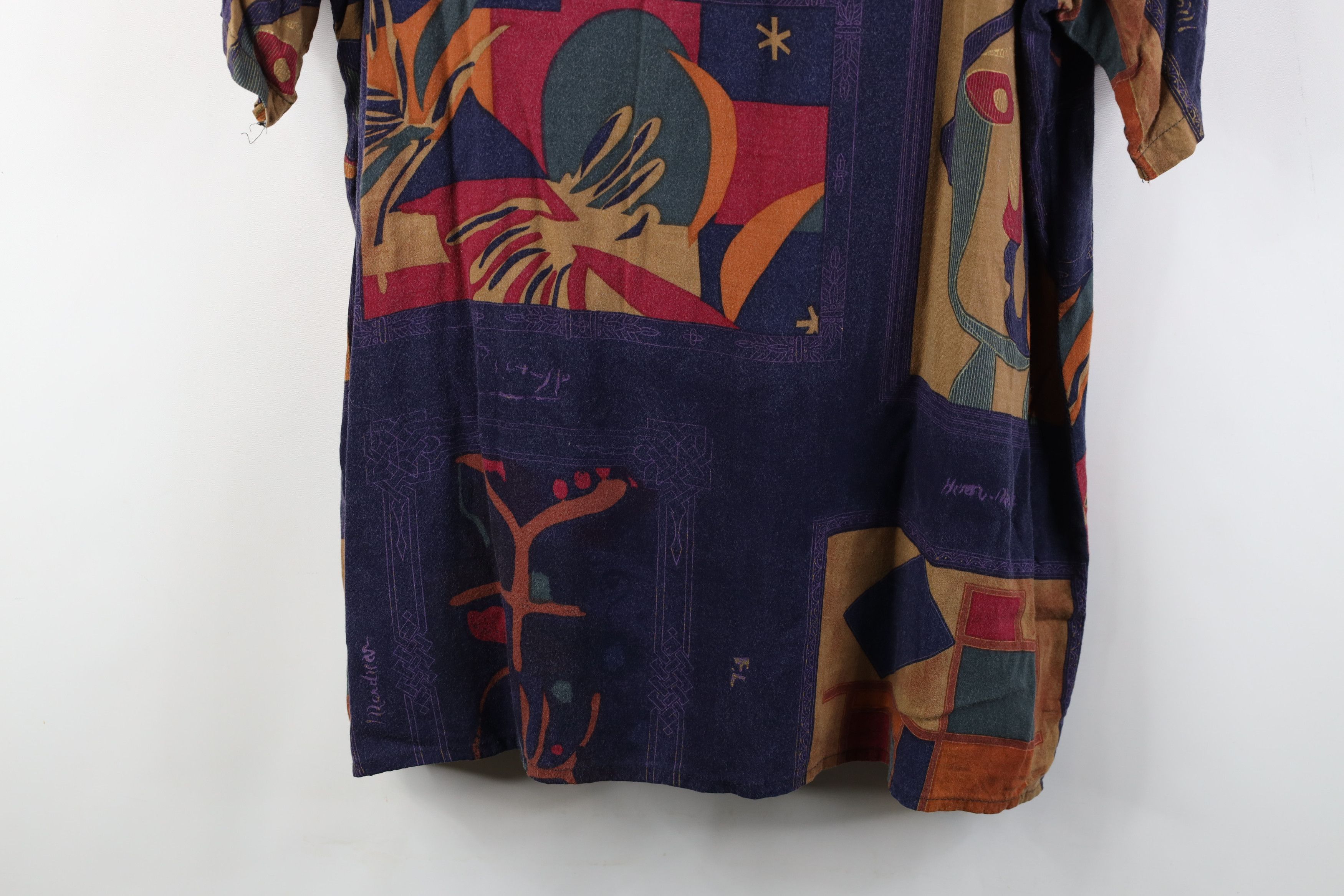 Vintage Vintage 90s Streetwear Rayon Gabardine Collared Button Shirt Size US XL / EU 56 / 4 - 14 Thumbnail