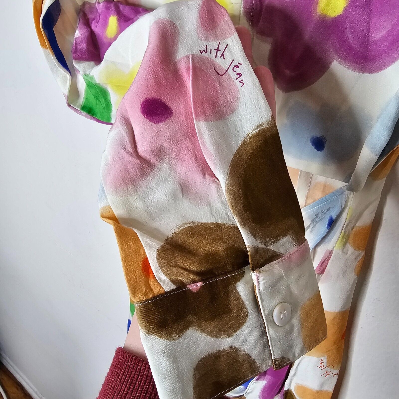 Other NWOT With Jean Hermana Viola Tricolor Open Front Mini Dress Size XS / US 0-2 / IT 36-38 - 4 Thumbnail