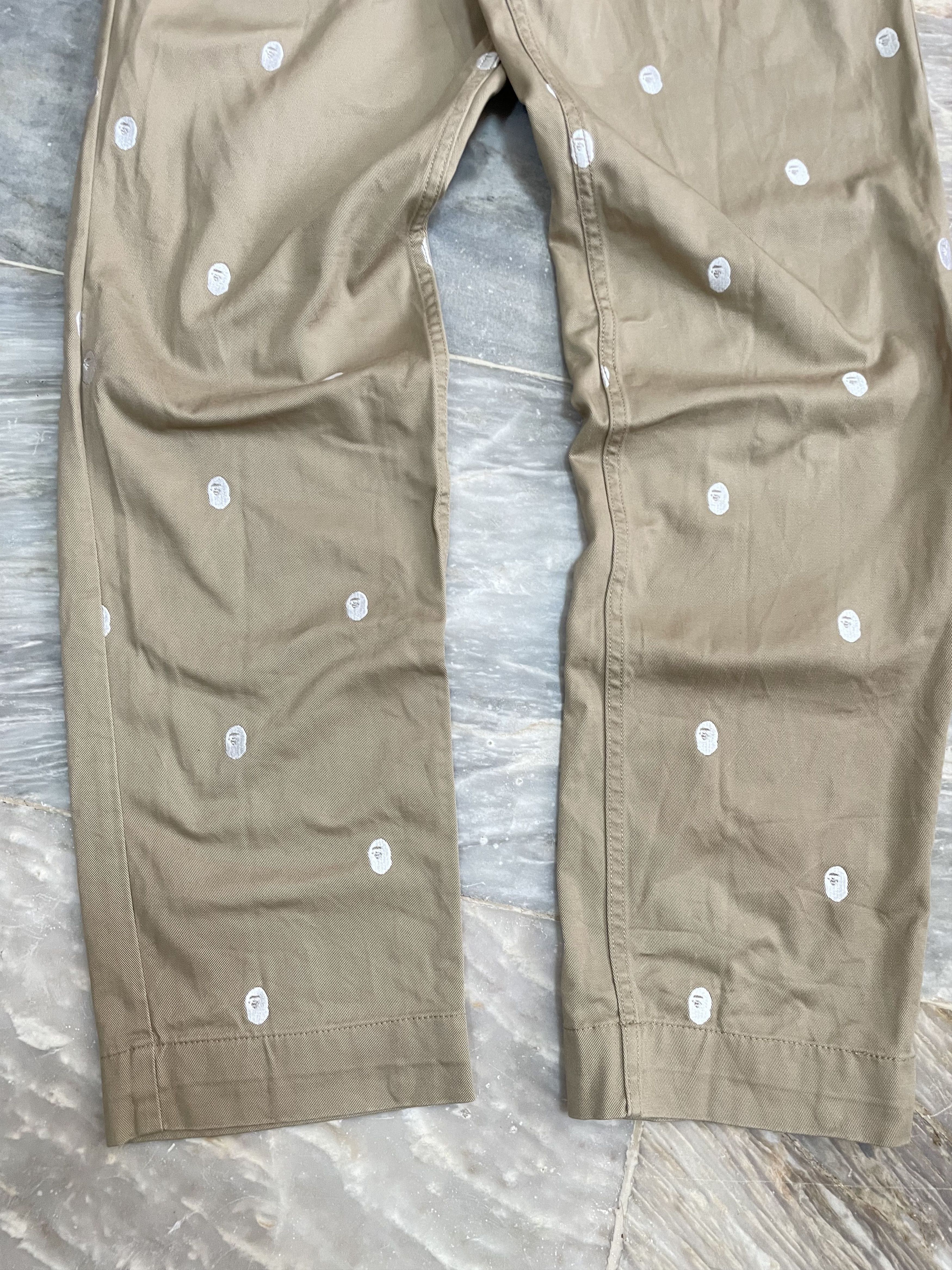 Bape BAPEEASY Embroidery Monkey face chino pants Size US 30 / EU 46 - 3 Thumbnail