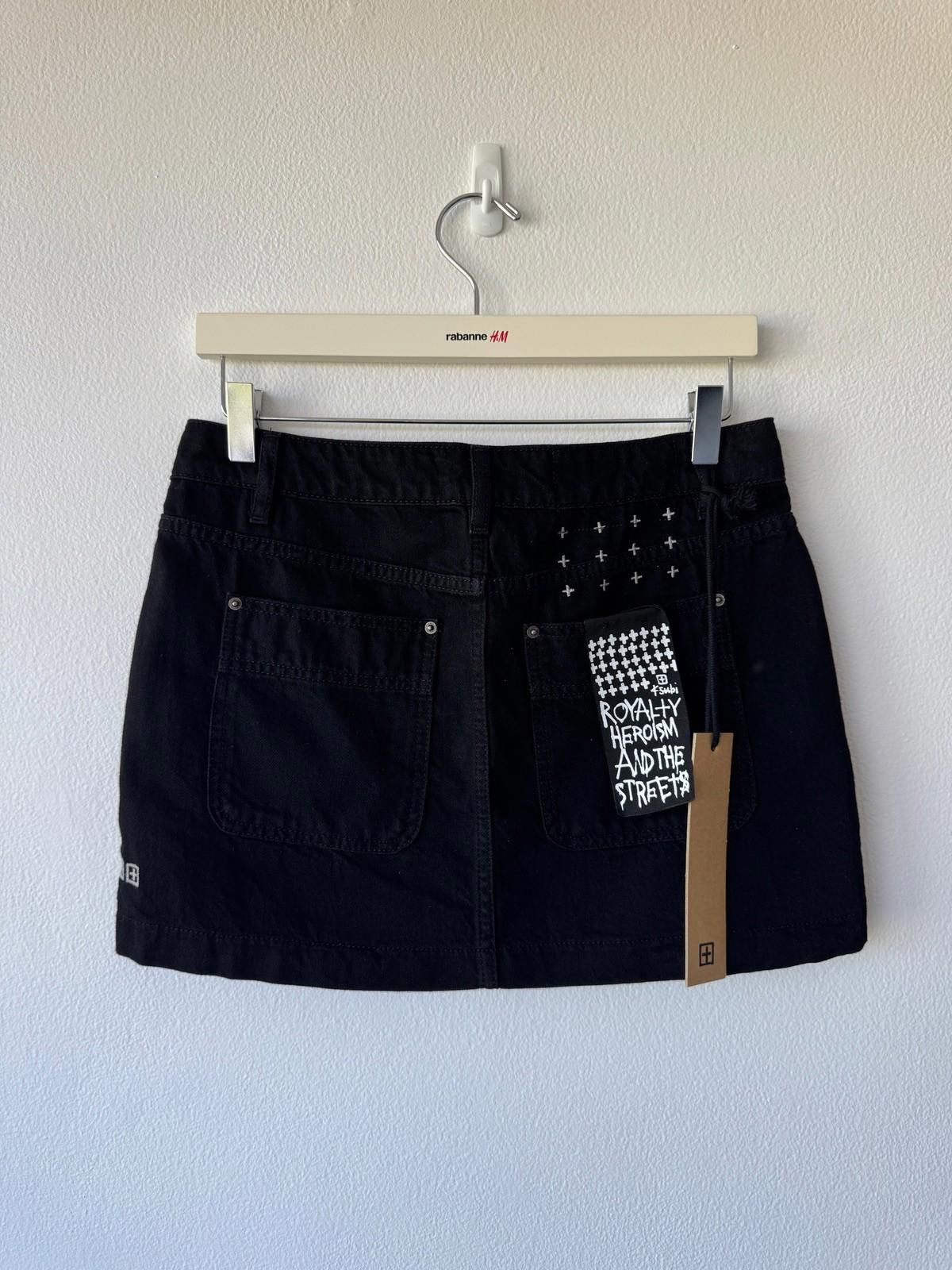 new Ksubi womens denim mini skirt 26 8 low rider black