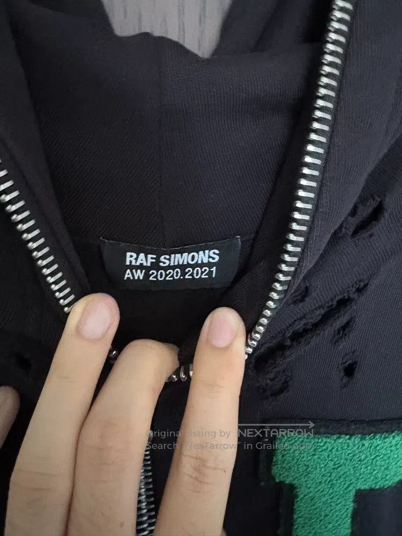 Raf Simons Raf Simons Fleece chain destroys the hoodie Size US XS / EU 42 / 0 - 3 Thumbnail