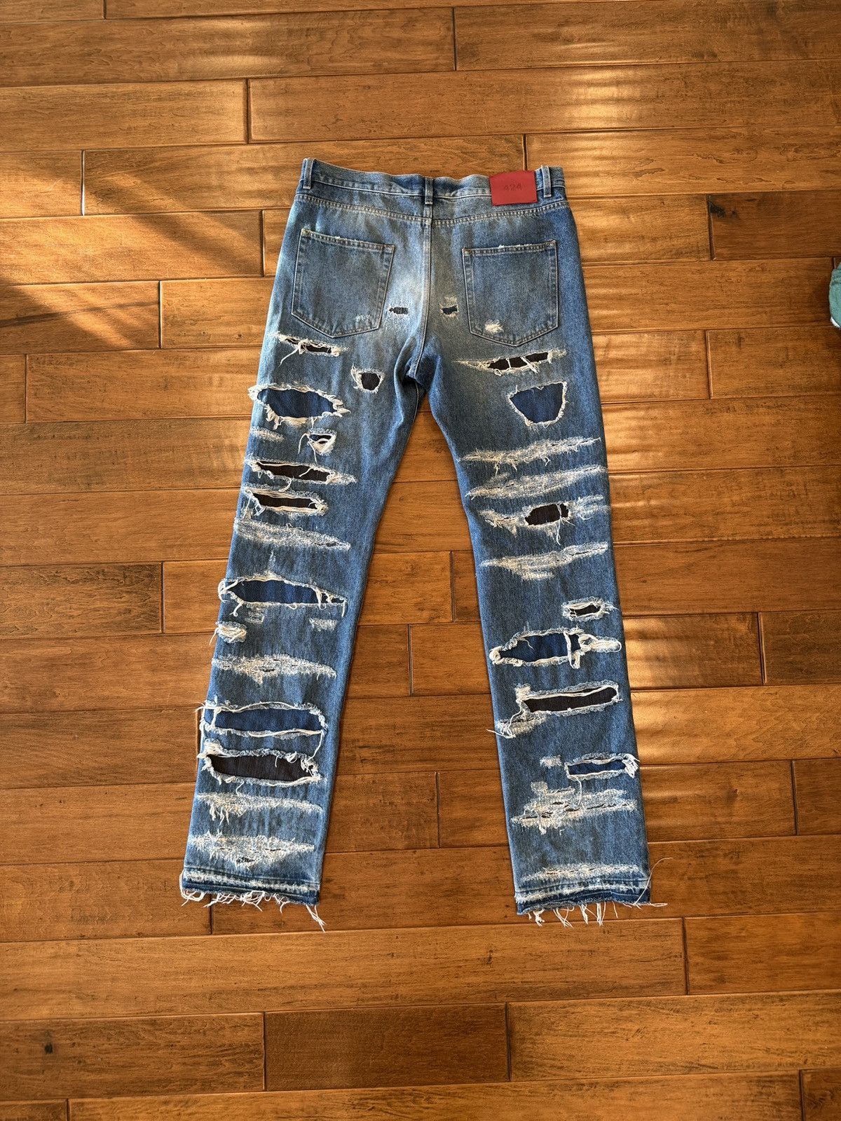 424 424 Distressed Straight Leg jeans Size US 34 / EU 50 - 2 Thumbnail