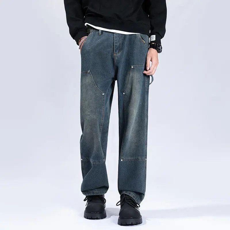 Japanese Brand Retro loose straight leg high street jeans Size US 30 / EU 46 - 3 Thumbnail