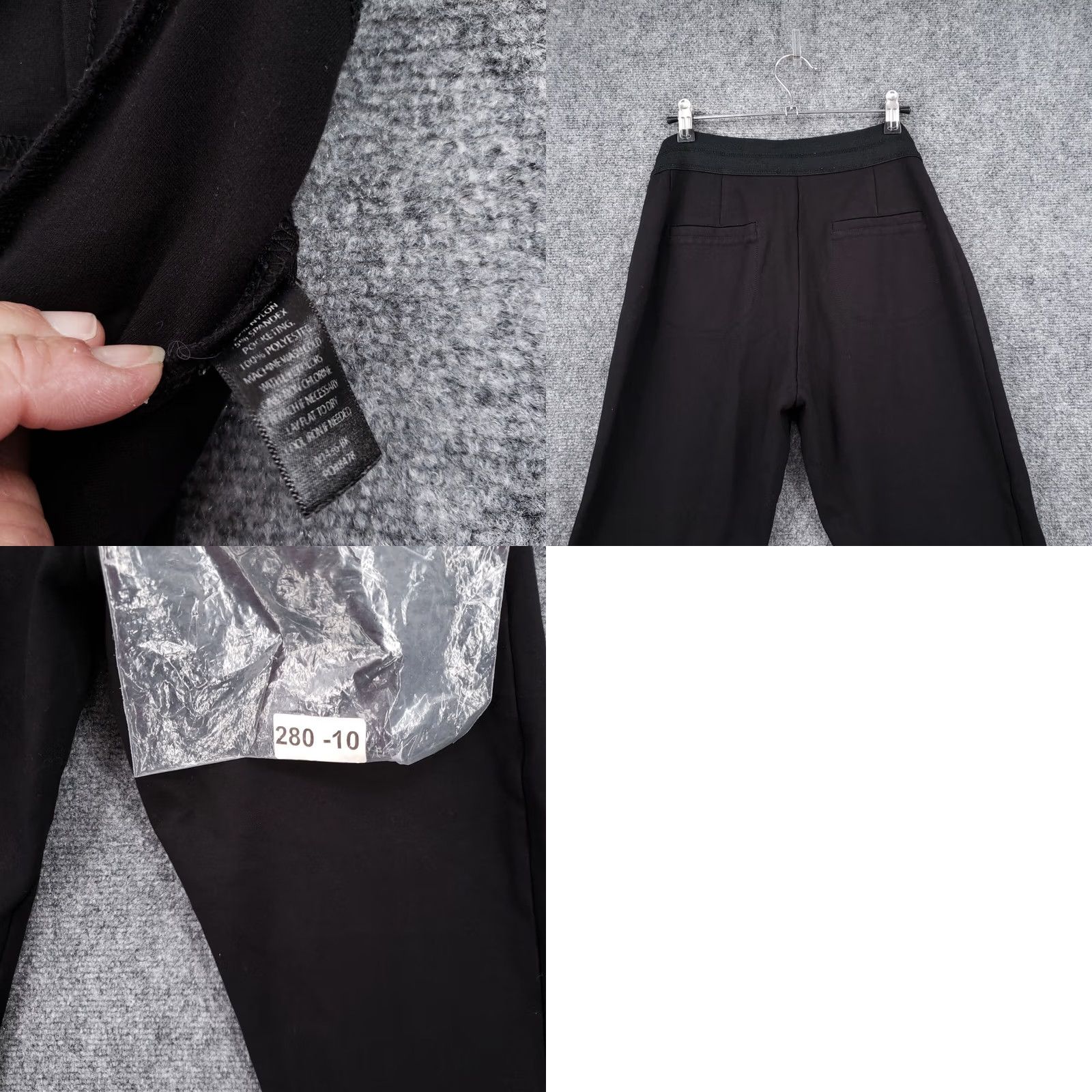 Vintage Betabrand Pants Women Medium Long Black Yoga Ankle Stretch Elastic Waist Pull On Size 32" / US 10 / IT 46 - 9 Thumbnail