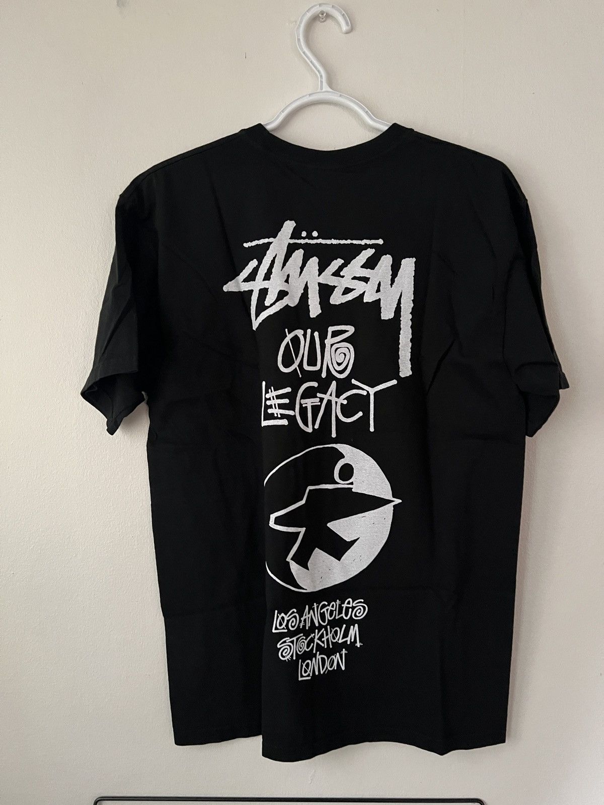 Our Legacy Our Legacy Stussy Surfman Pigment Dyed Tee Black | Grailed