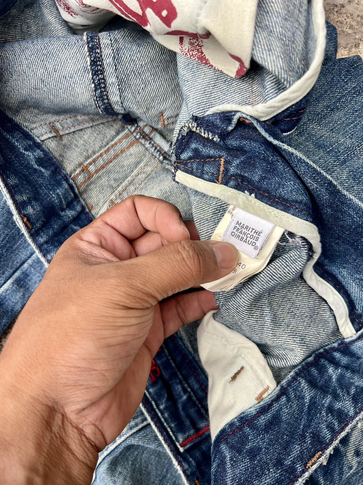 Marithe + Francois Girbaud Vintage MFG Distressed Low Rise Flared Jeans Size US 36 / EU 52 - 14 Thumbnail