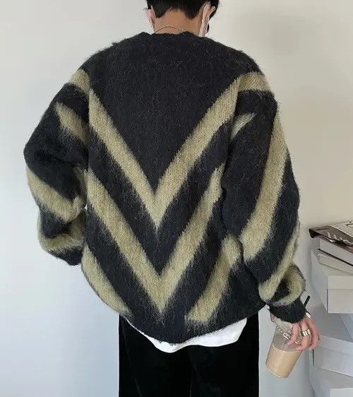Japanese Brand Luxury Knitted Striped Sweater Size US M / EU 48-50 / 2 - 2 Thumbnail