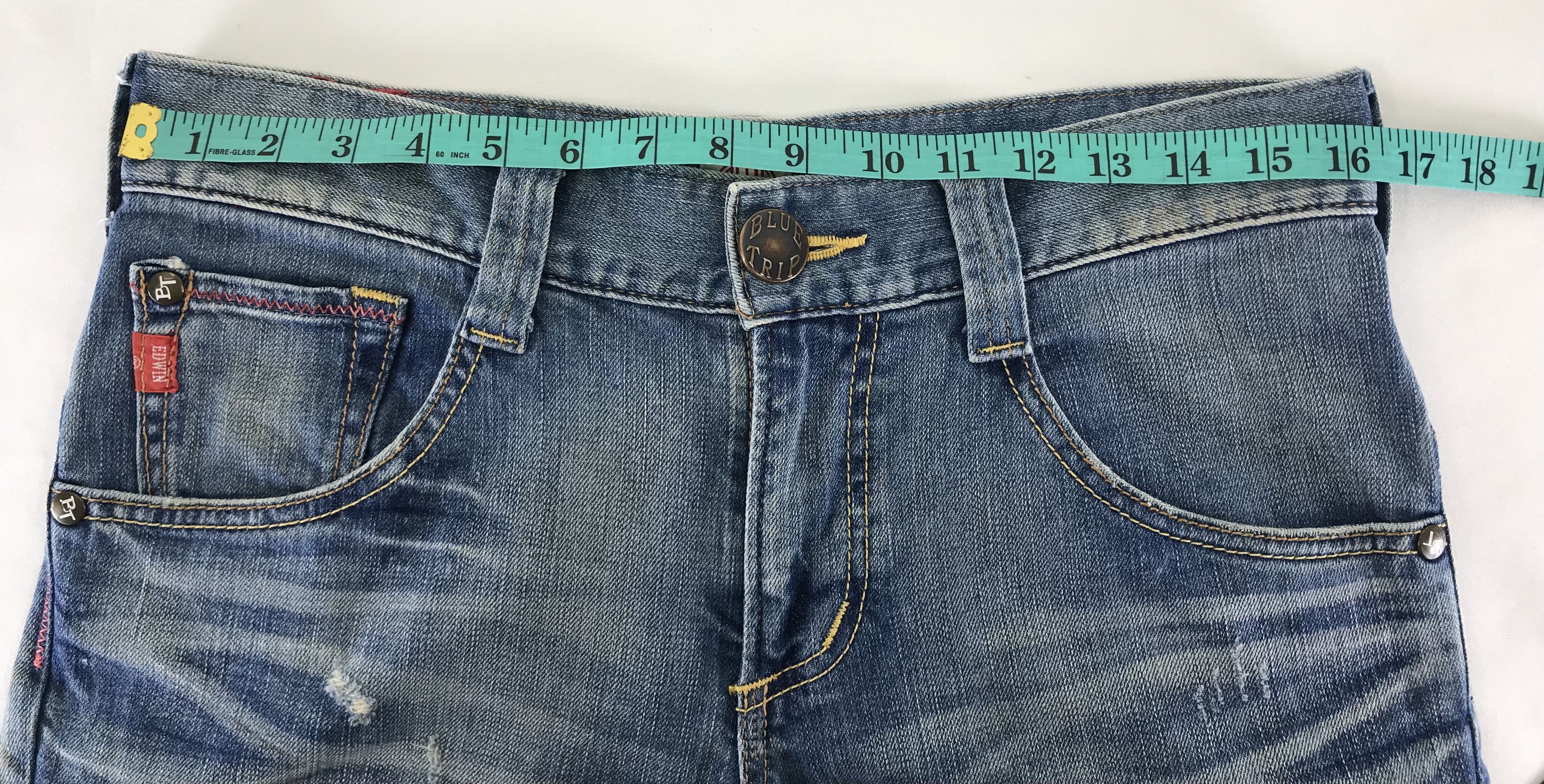 Edwin Vintage Edwin Cowboy Leather Buckle Back Flare Jeans Size US 32 / EU 48 - 15 Thumbnail