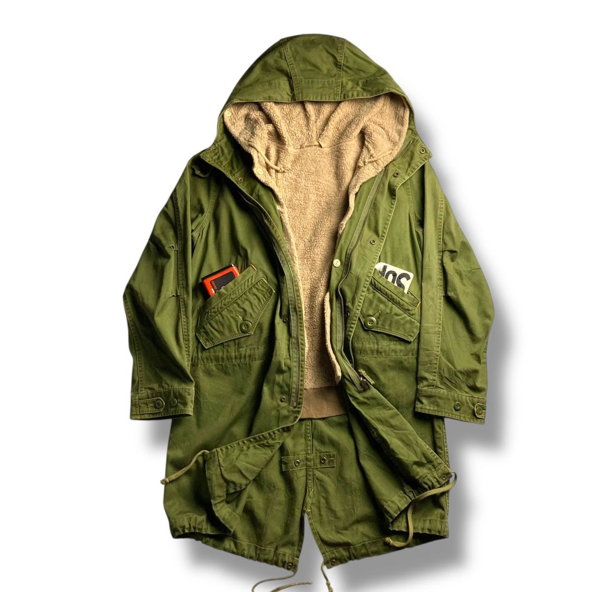 Le Grande Bleu (L.G.B.) 🇯🇵 CUBE SUGAR WORKWEAR LINED FLEECE FISHTAIL PARKA JACKET Size US M / EU 48-50 / 2 - 3 Thumbnail