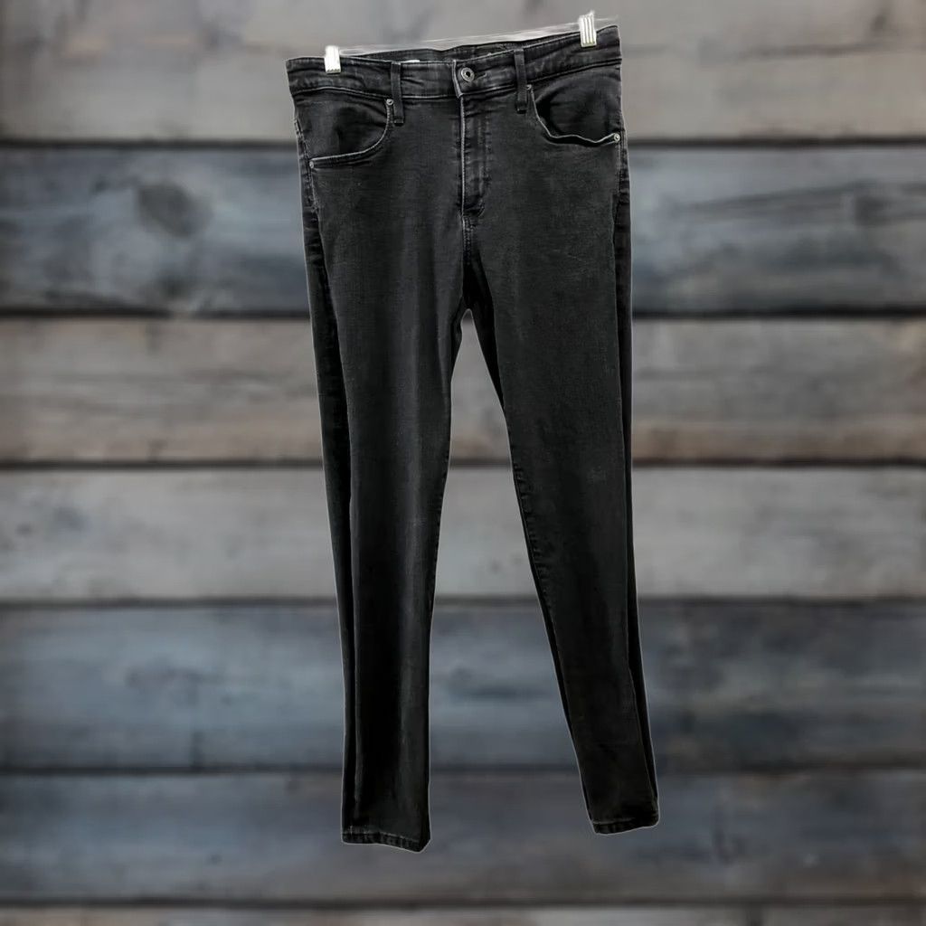 Vintage AG Adriano Goldschmied The Farrah High Rise Skinny Jean Womens 30 Black Size 30" / US 8 / IT 44 - 1 Thumbnail