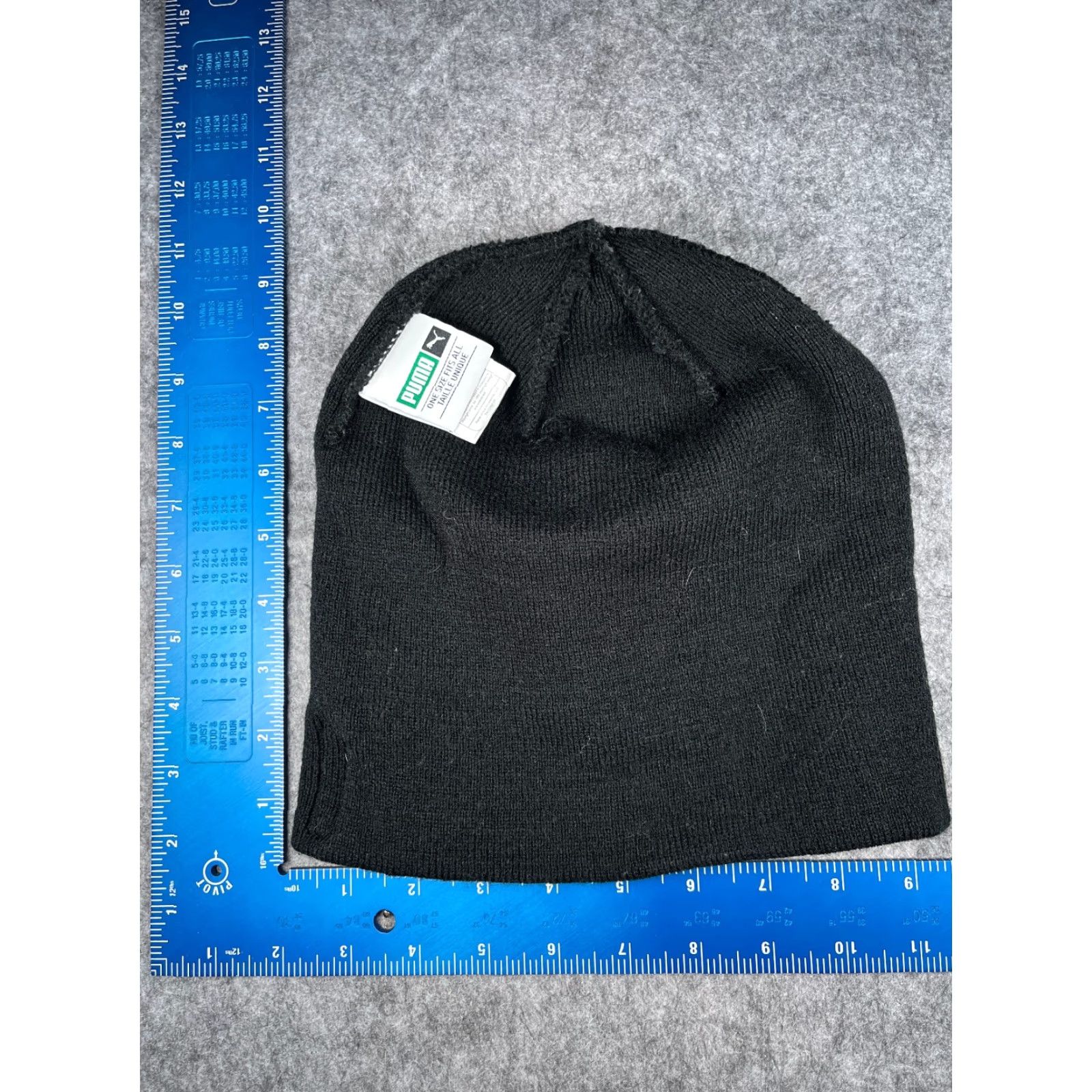 Puma PUMA Beanie Hat One Size Black Knit 100% Acrylic Adjustable Lightweight Beanie Ski Outdoor Logo Men Size ONE SIZE - 5 Thumbnail