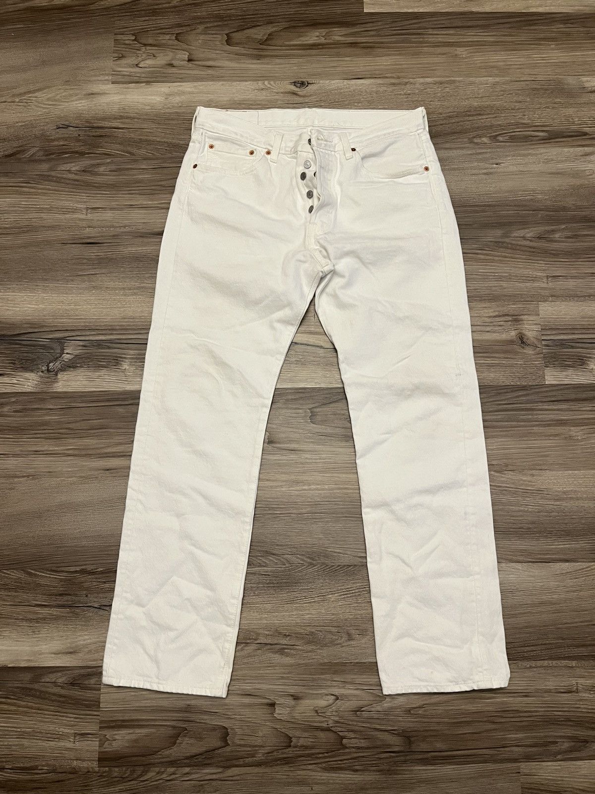 Levi's White Levi 501’s Size US 32 / EU 48 - 1 Thumbnail