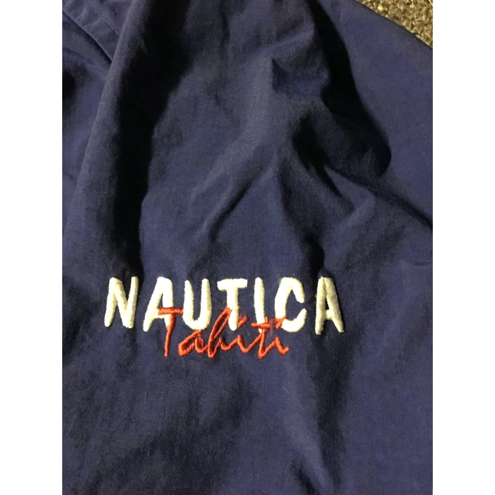 Nautica Vtg 90s Nautica Tahiti Spellout Jacket L Sailing Competition Hip Hop Beach USA Size US L / EU 52-54 / 3 - 2 Thumbnail