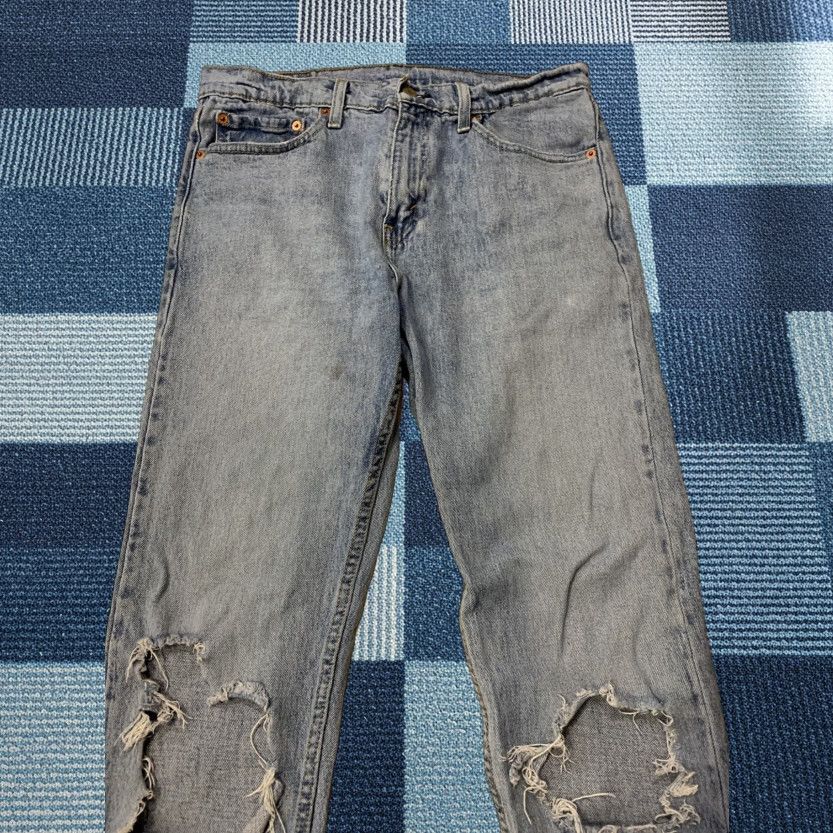 Levi's Levi's Jeans Men's 32X34 512 Slim Tapered Light Wash Distressed Denim Blue 5-Pocket Size US 32 / EU 48 - 1 Thumbnail