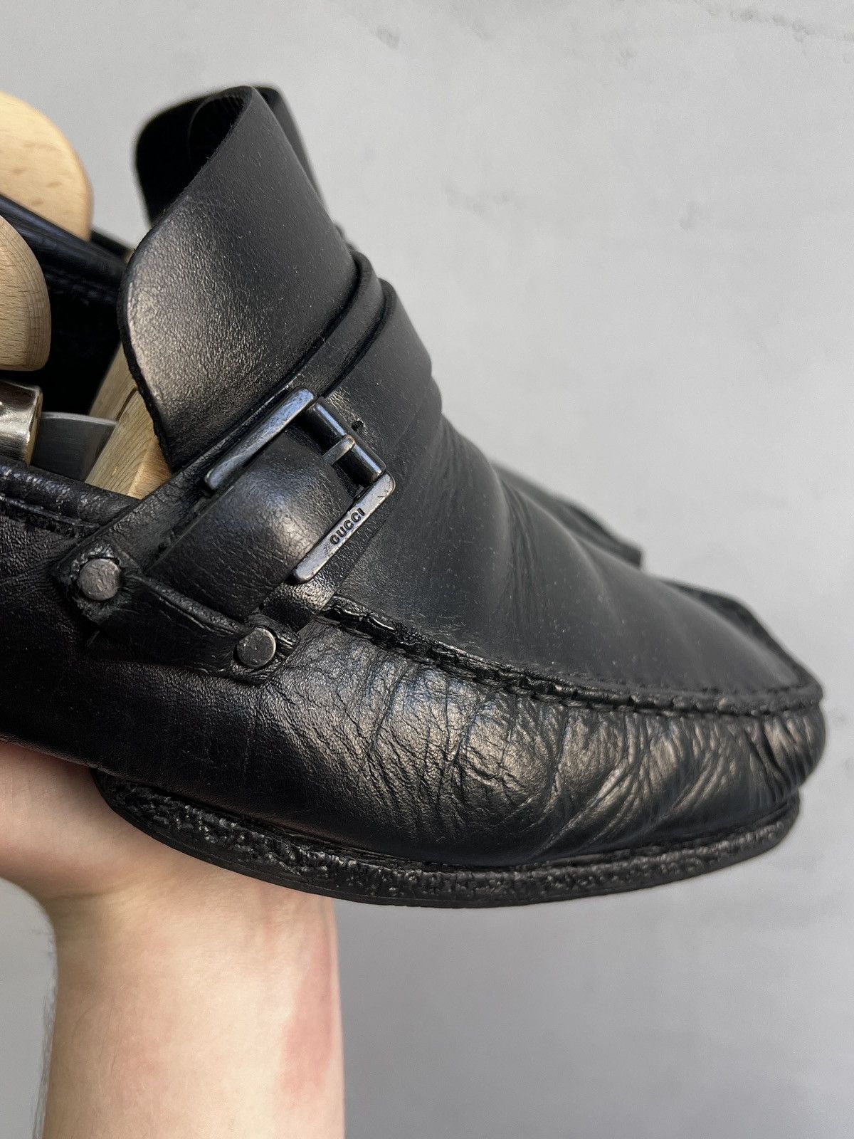 Gucci Gucci black leather loafers luxury classic designer style Size US 8.5 / EU 41-42 - 2 Thumbnail