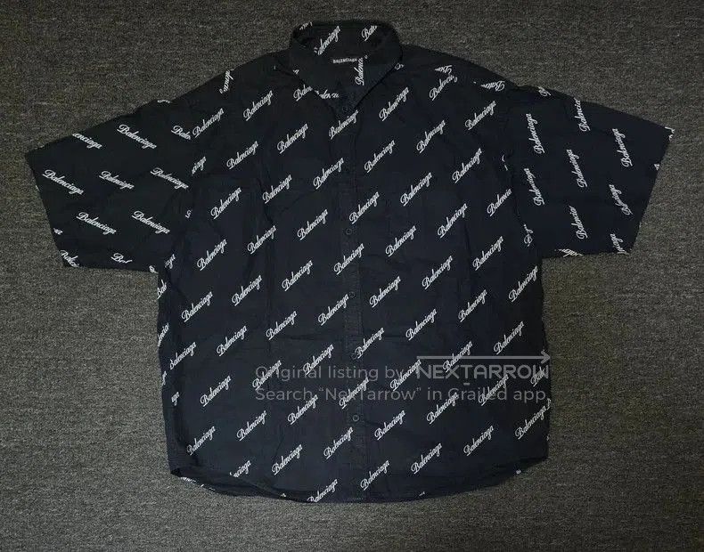 Balenciaga Balenciaga Oversized Logo Short Sleeve Shirt. Size US M / EU 48-50 / 2 - 1 Thumbnail