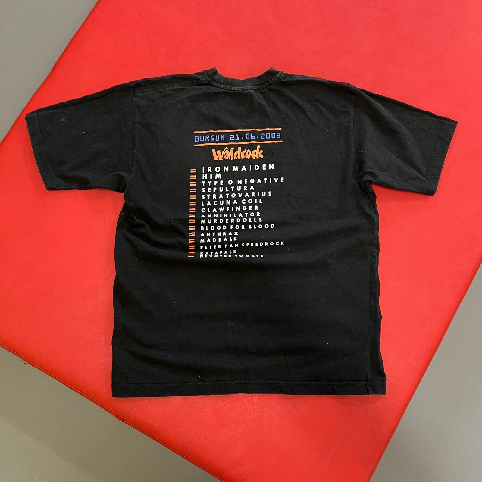 Vintage Waldrock Festival MetalBand Tour Rock Tee Logo Sz M Size US M / EU 48-50 / 2 - 2 Thumbnail