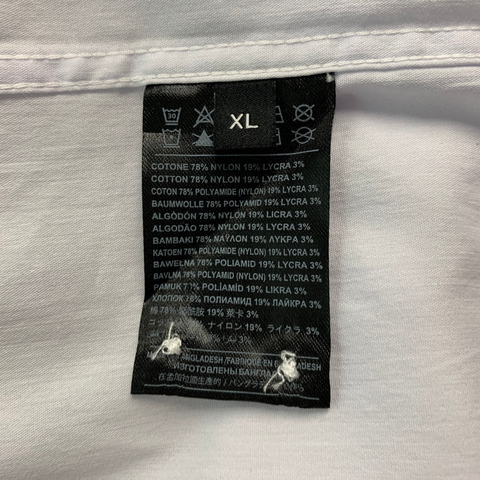 John Richmond JORDANLUCA White Solid Cotton Blend Button Up Long Sleeve Size US XL / EU 56 / 4 - 6 Thumbnail