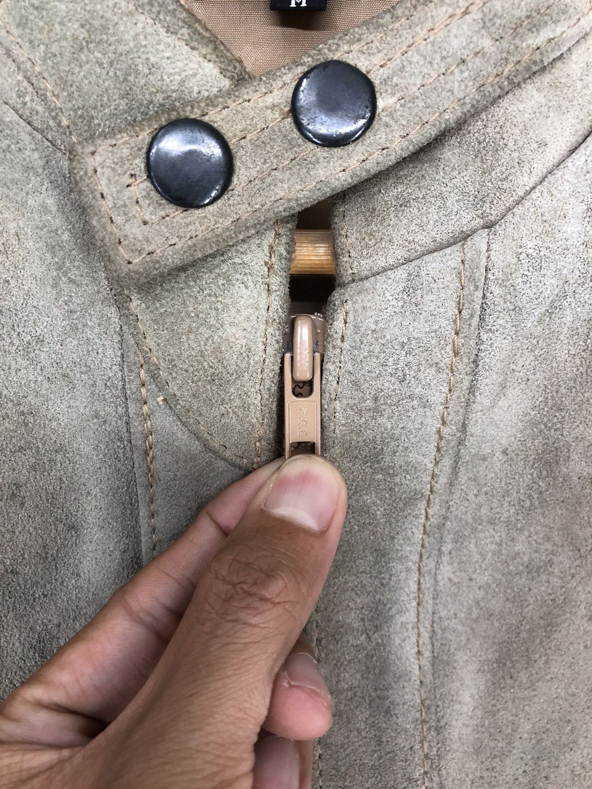Leather Vintage J,n Award Cowhide Suede Leather Biker Knit Jacket Size US M / EU 48-50 / 2 - 10 Thumbnail