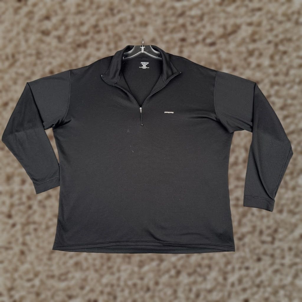 Patagonia Patagonia Shirt Men XL Black Capilene 1/4 Zip Polyester Long Sleeve Size US XL / EU 56 / 4 - 1 Thumbnail