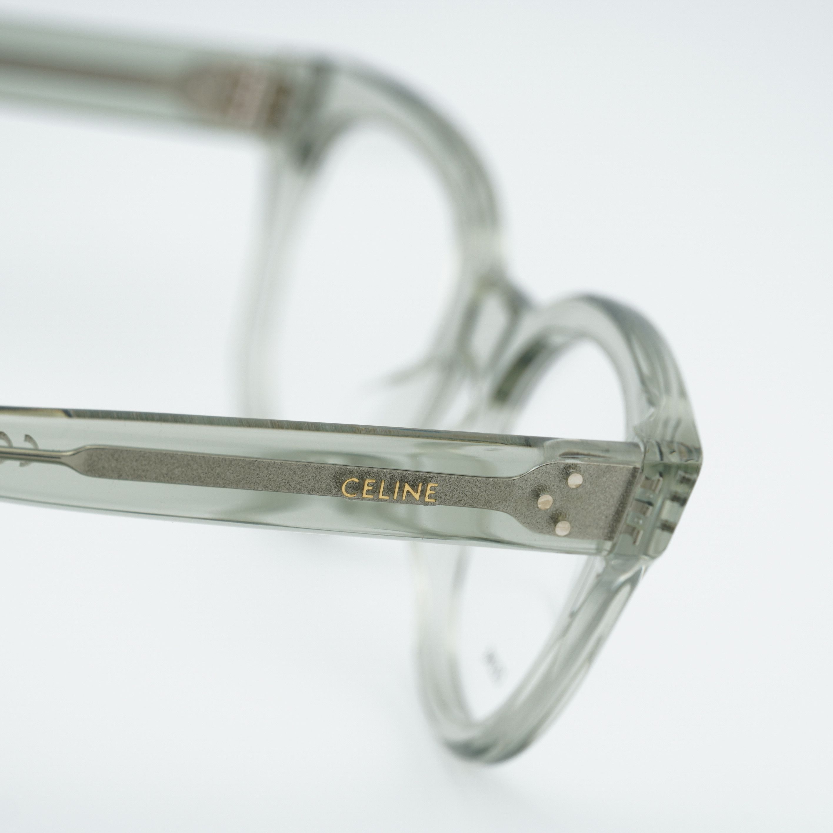 Celine Celine CL50109I 093 Eyeglasses Teal 51mm Square Frame Size ONE SIZE - 5 Thumbnail