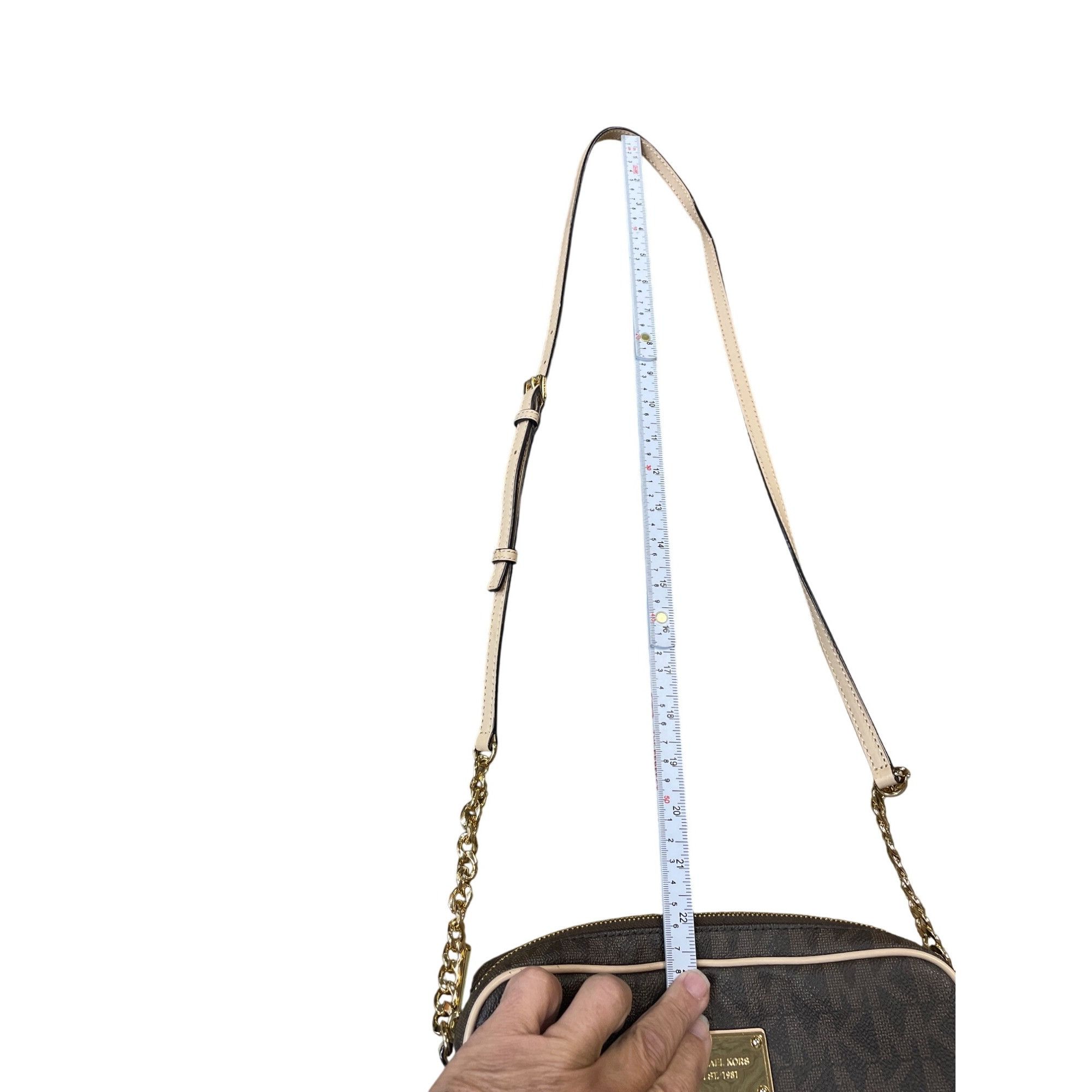 Michael Kors Michael Kors womans brown Jet Set Travel Large Logo Crossbod Size ONE SIZE - 4 Thumbnail