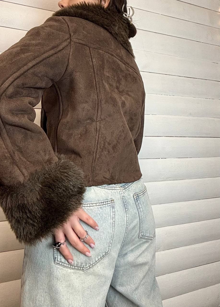 If Six Was Nine × Le Grande Bleu (L.G.B.) × Vintage Vintage Y2K Suede Leather Style Fur Faux Collar LGB Style Size US S / EU 44-46 / 1 - 12 Thumbnail