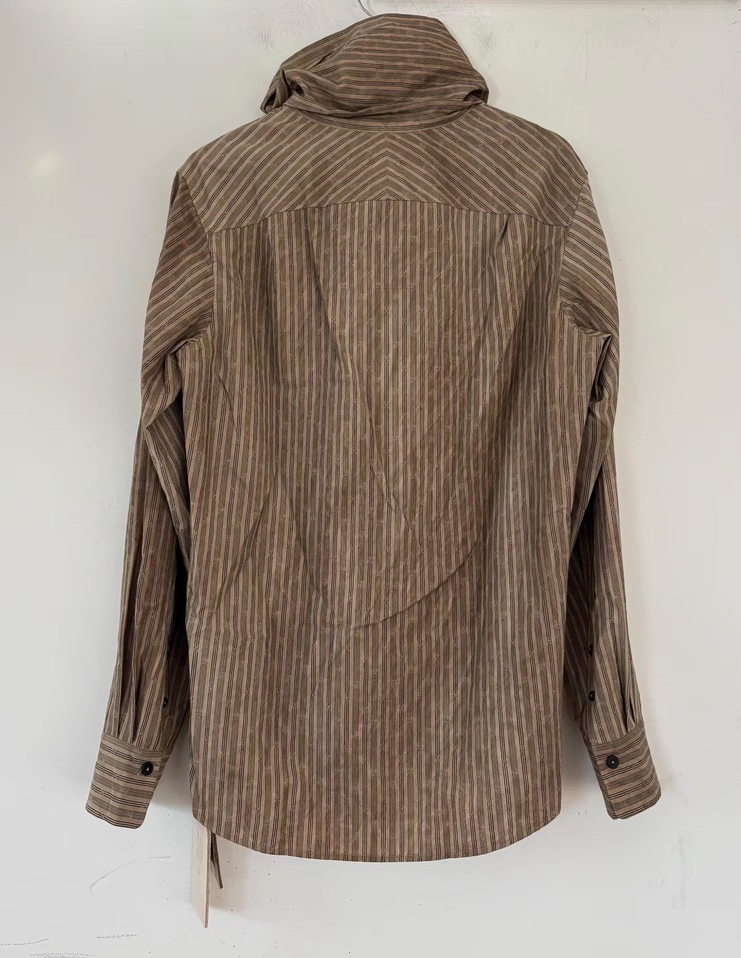 Ziggy Chen Striped High Collar Long Sleeve Button-Up Shirt Size US S / EU 44-46 / 1 - 7 Thumbnail