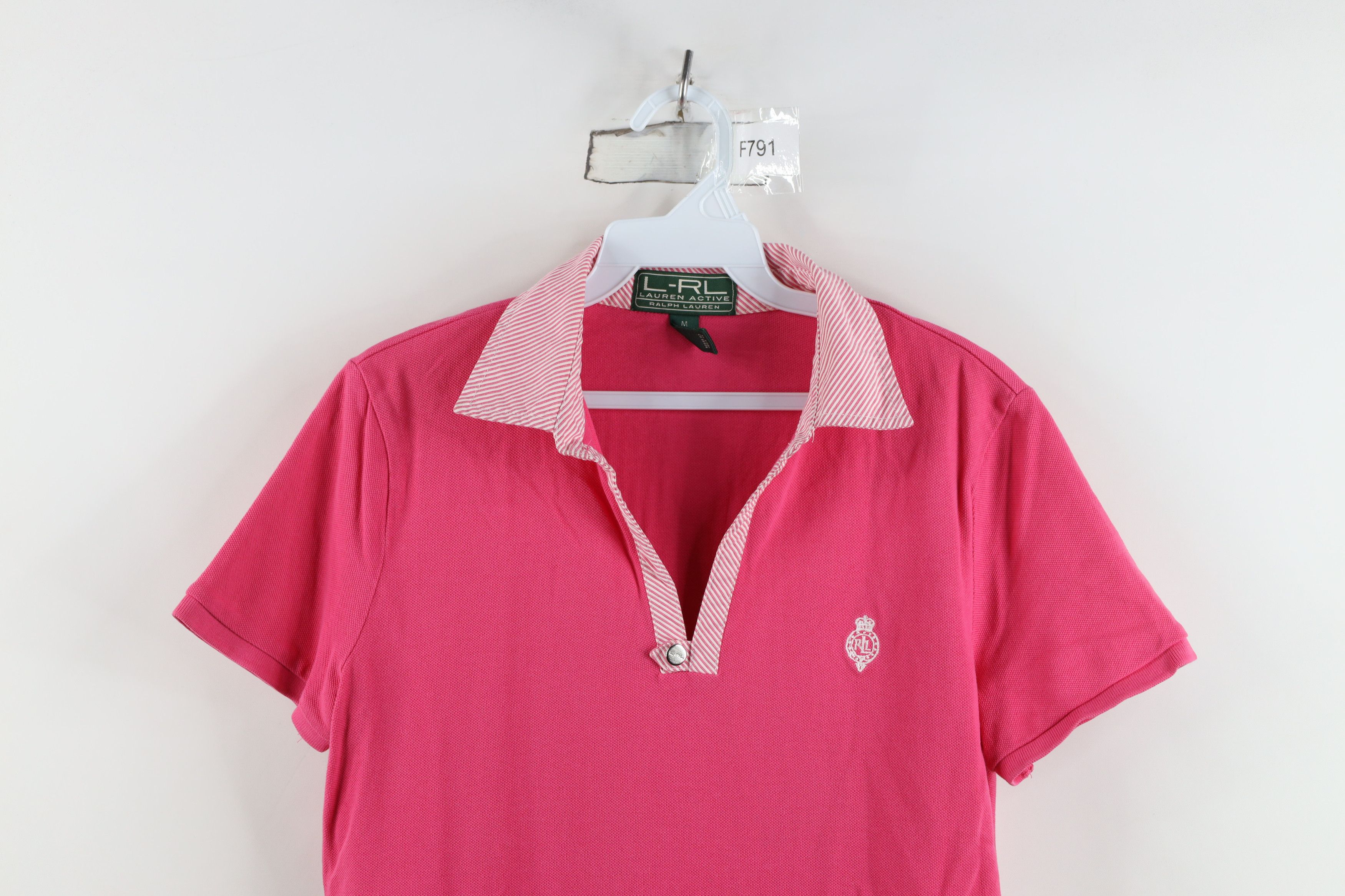 Ralph Lauren Vintage Y2K Ralph Lauren Crest Collared Polo Shirt Pink Size M / US 6-8 / IT 42-44 - 2 Thumbnail