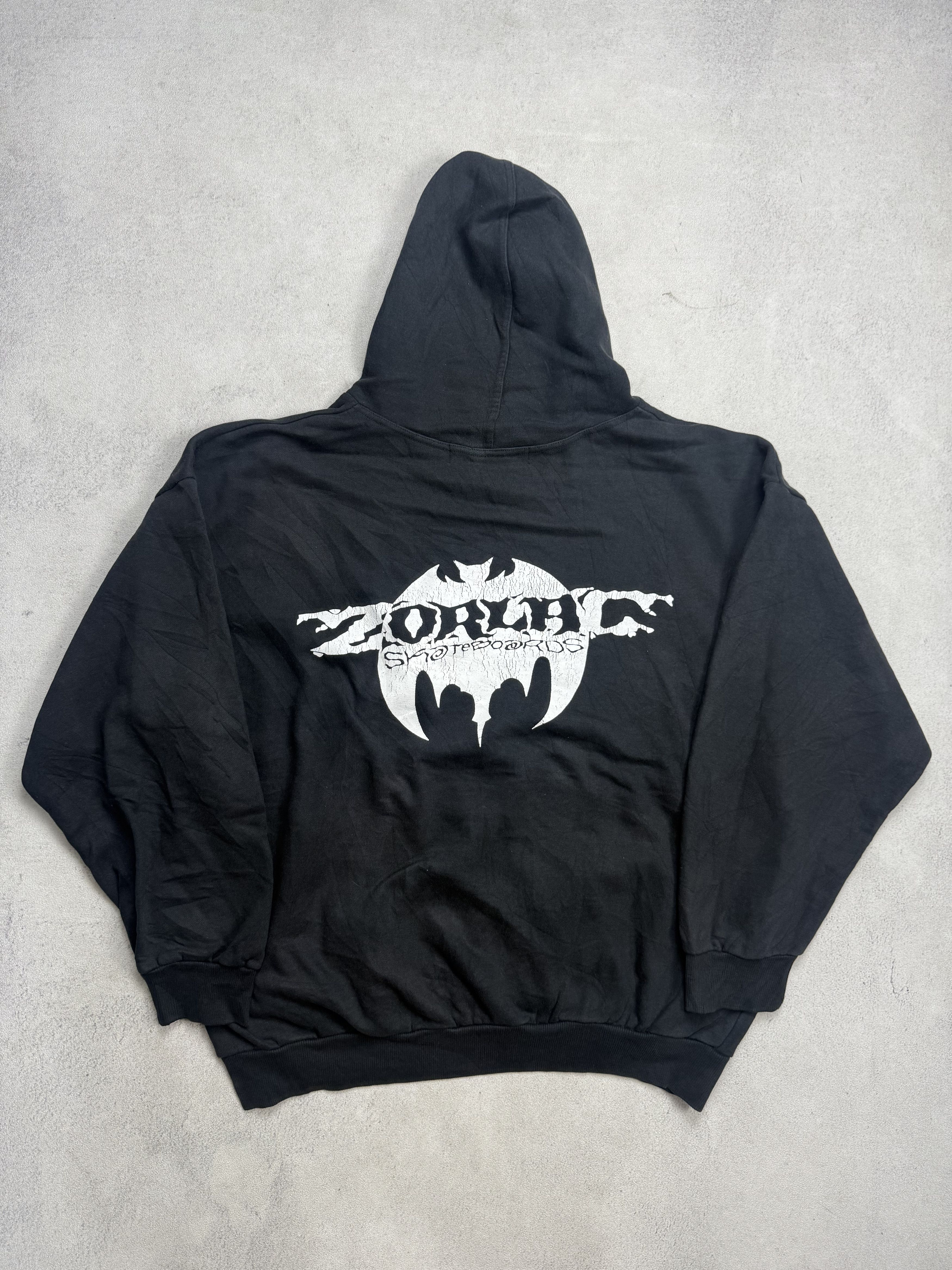 Vintage Vintage Zorlac Skateboards Hoodie Size US XL / EU 56 / 4 - 1 Thumbnail