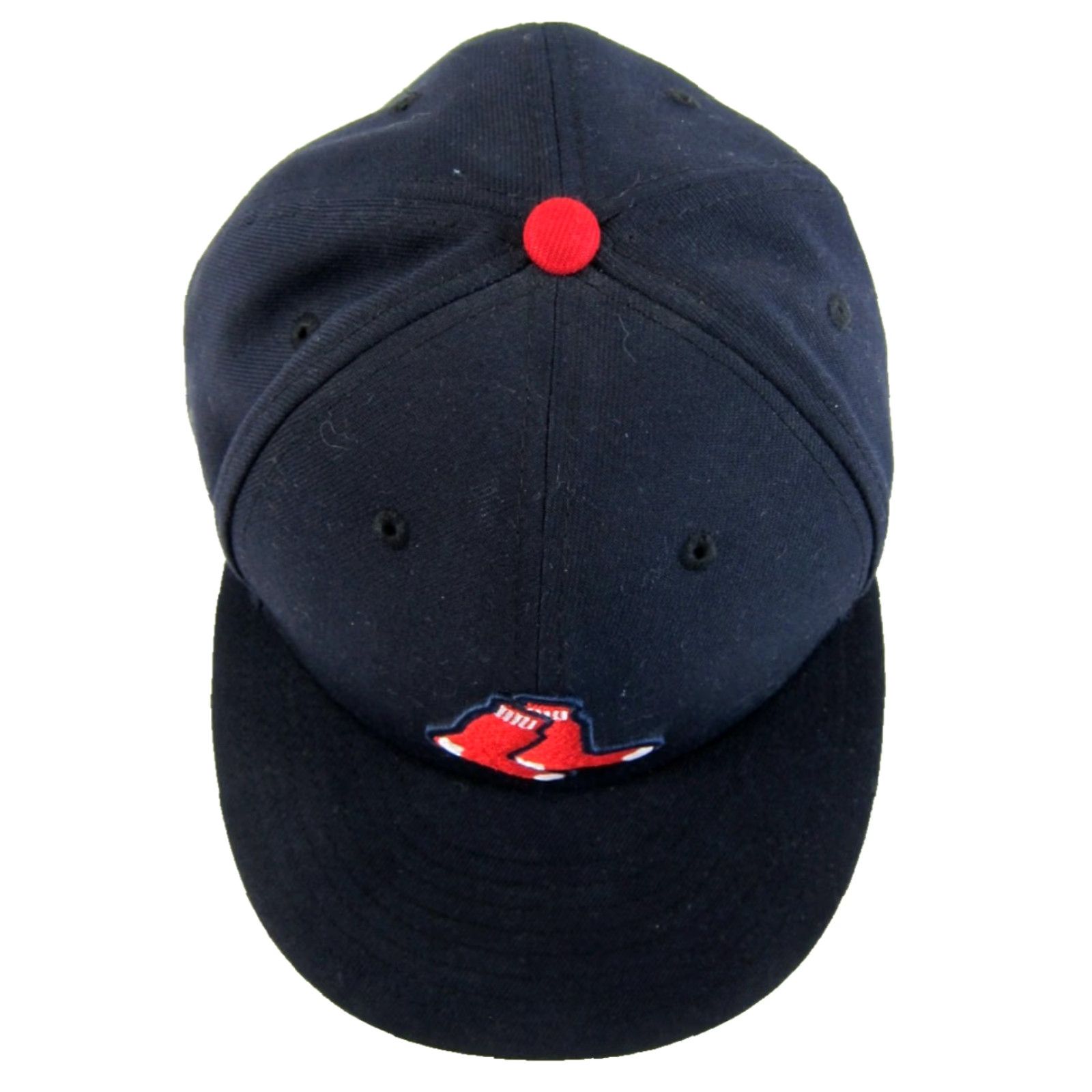 New Era Boston Red Sox Navy Blue Official On Field Cap New Era 59 Fifty Hat 7 3/8 Size ONE SIZE - 3 Thumbnail