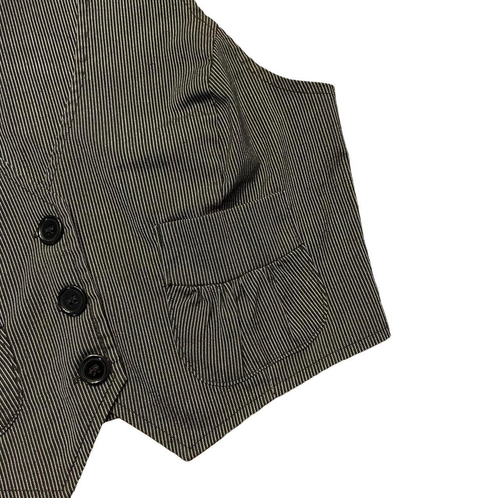 Vintage VTG Y2K Wetseal corpcore preppy punk goth pinstriped vest Size M / US 6-8 / IT 42-44 - 3 Thumbnail