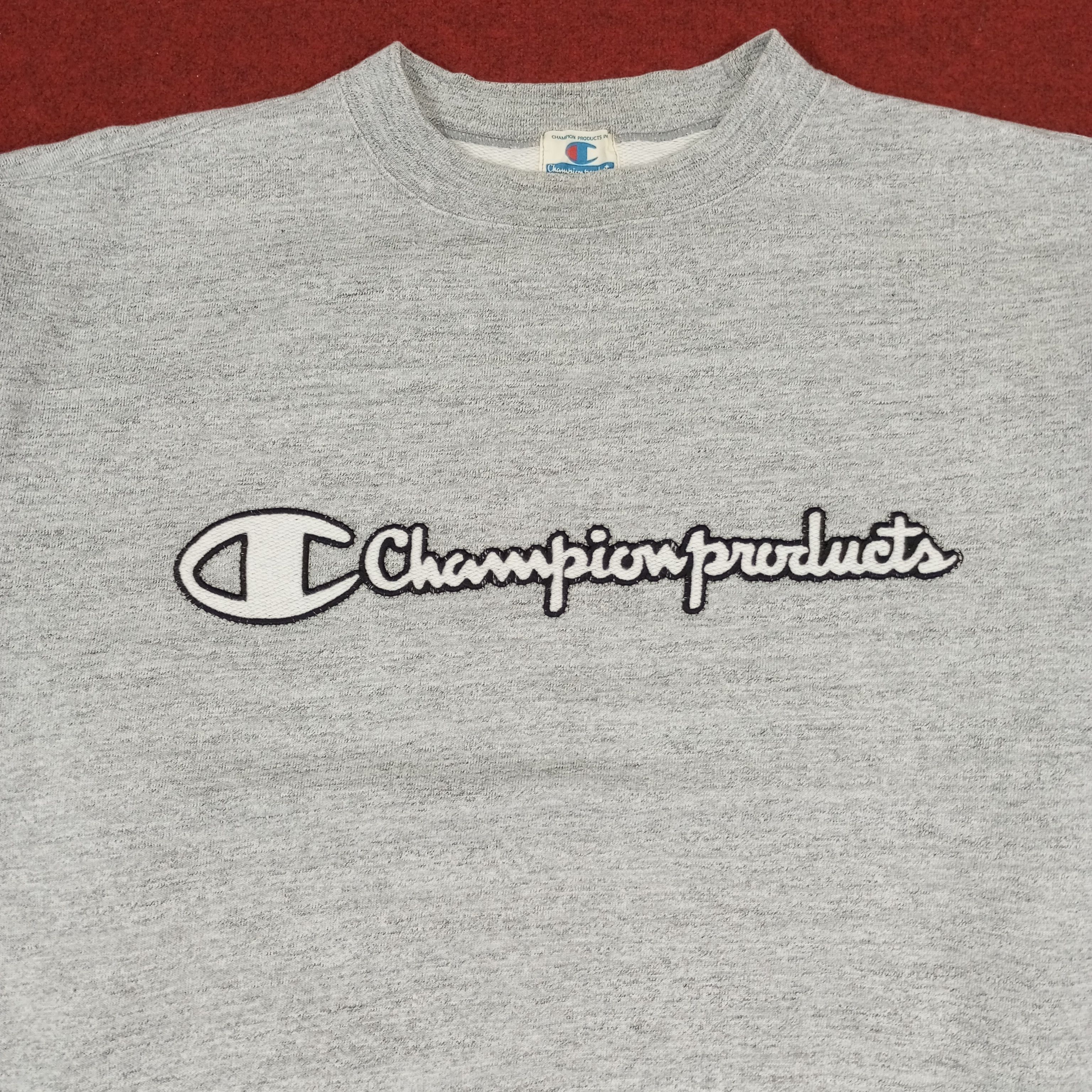 Champion × Vintage Champion Products Center Logo Spellout Design Sweatshirt Size US L / EU 52-54 / 3 - 2 Thumbnail