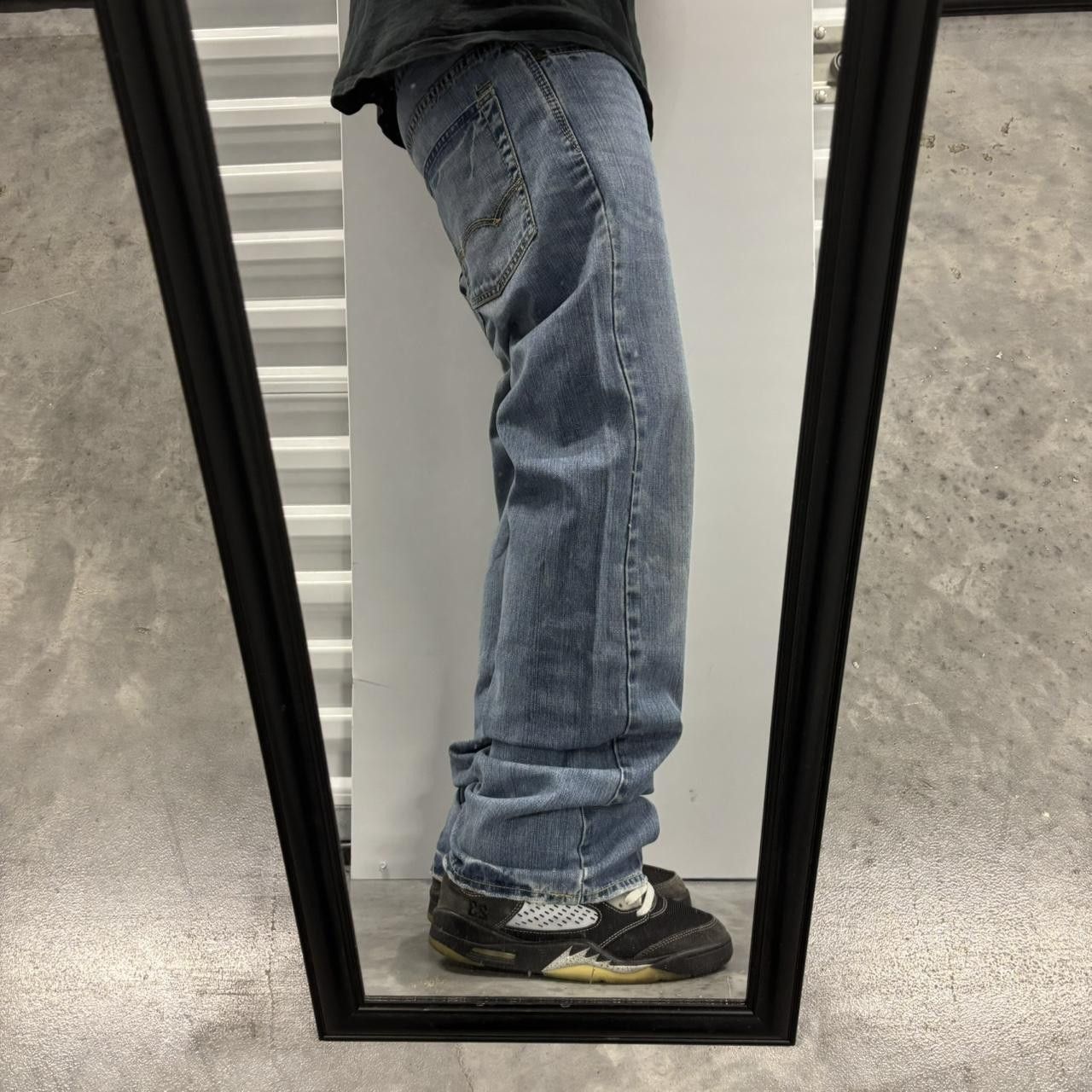 Japanese Brand × Vintage Crazy Vintage Y2K/2000s Grunge Faded Medium Wash Bootcut Denim Jeans! Size US 29 - 2 Thumbnail
