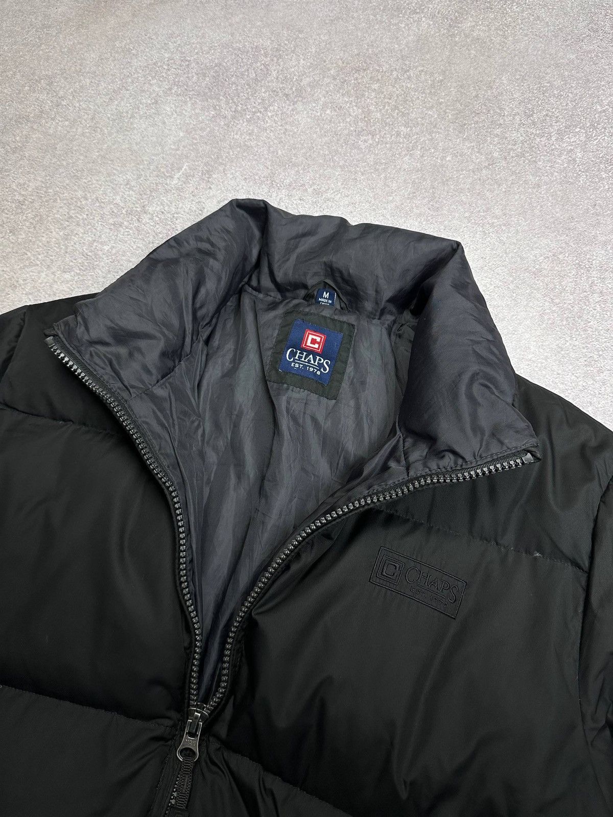 Chaps Vintage Chaps Polo Ralph Lauren Black Puffer Jacket Rare Size US M / EU 48-50 / 2 - 6 Thumbnail