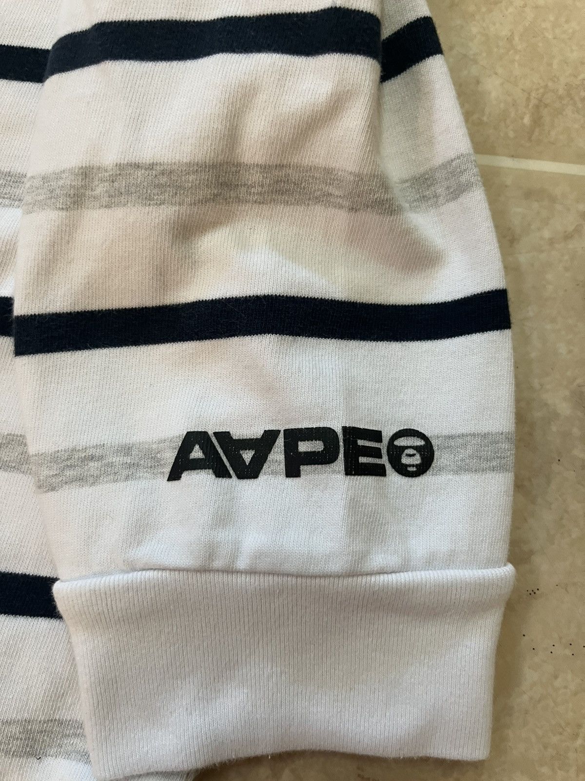 Aape AAPE/BAPE stripped long sleeve shirt Size US XL / EU 56 / 4 - 5 Thumbnail