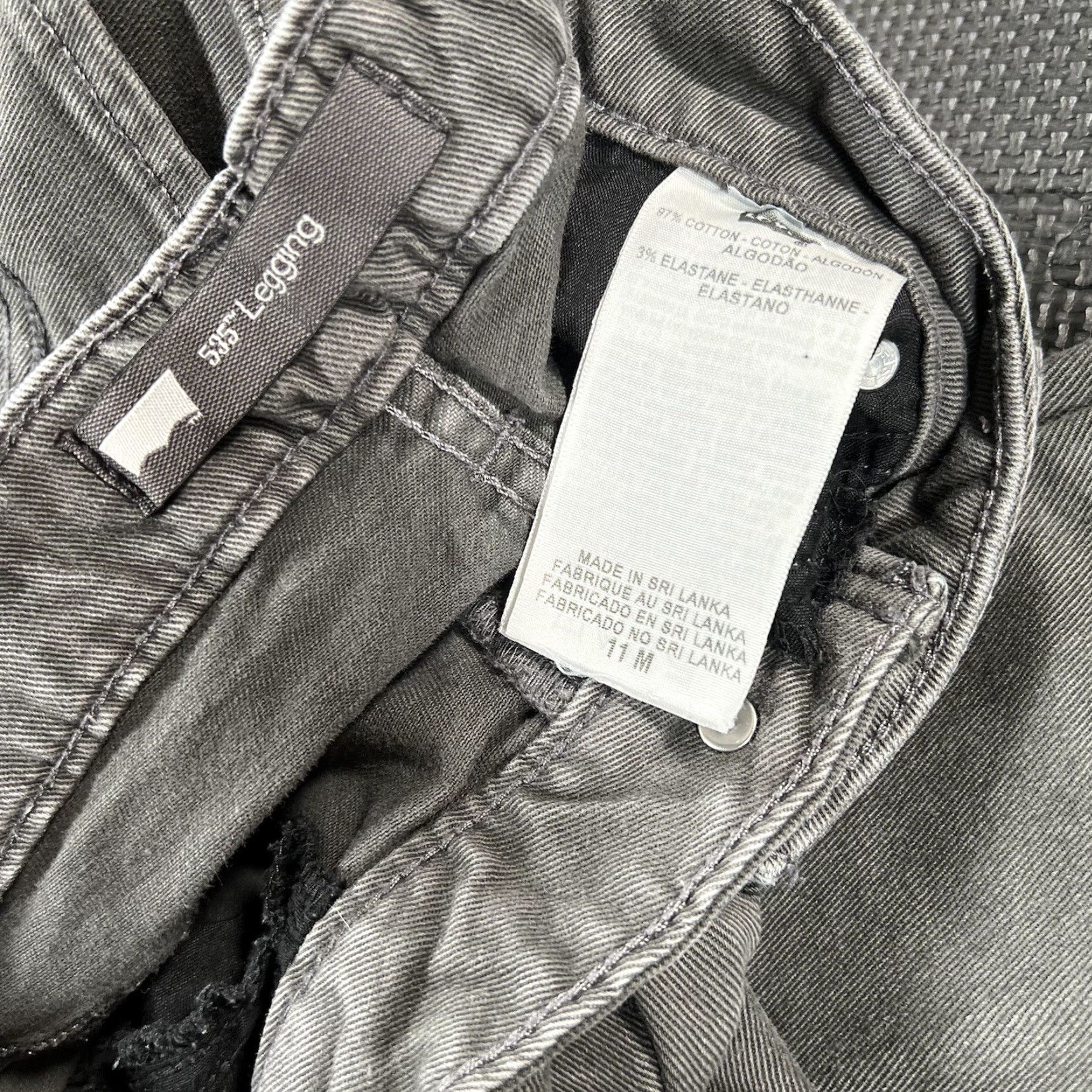 Levi's VINTAGE Levi's 535 Legging Jeans Women Size 11 30x29 Gray Stretch Denim Modern Slim Fit Size 30" / US 8 / IT 44 - 3 Thumbnail